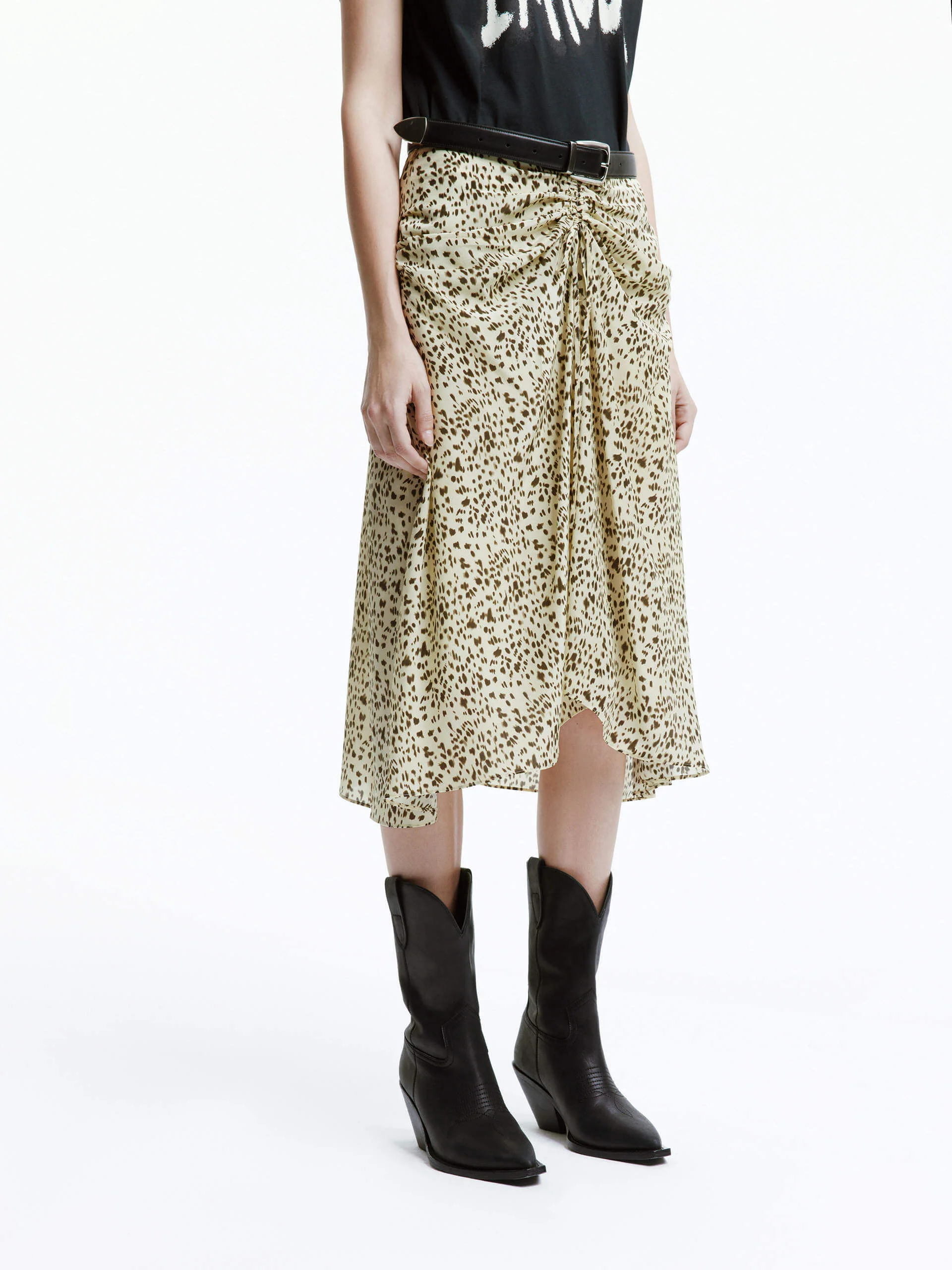 Leopard Print Silk Skirt - Image 9