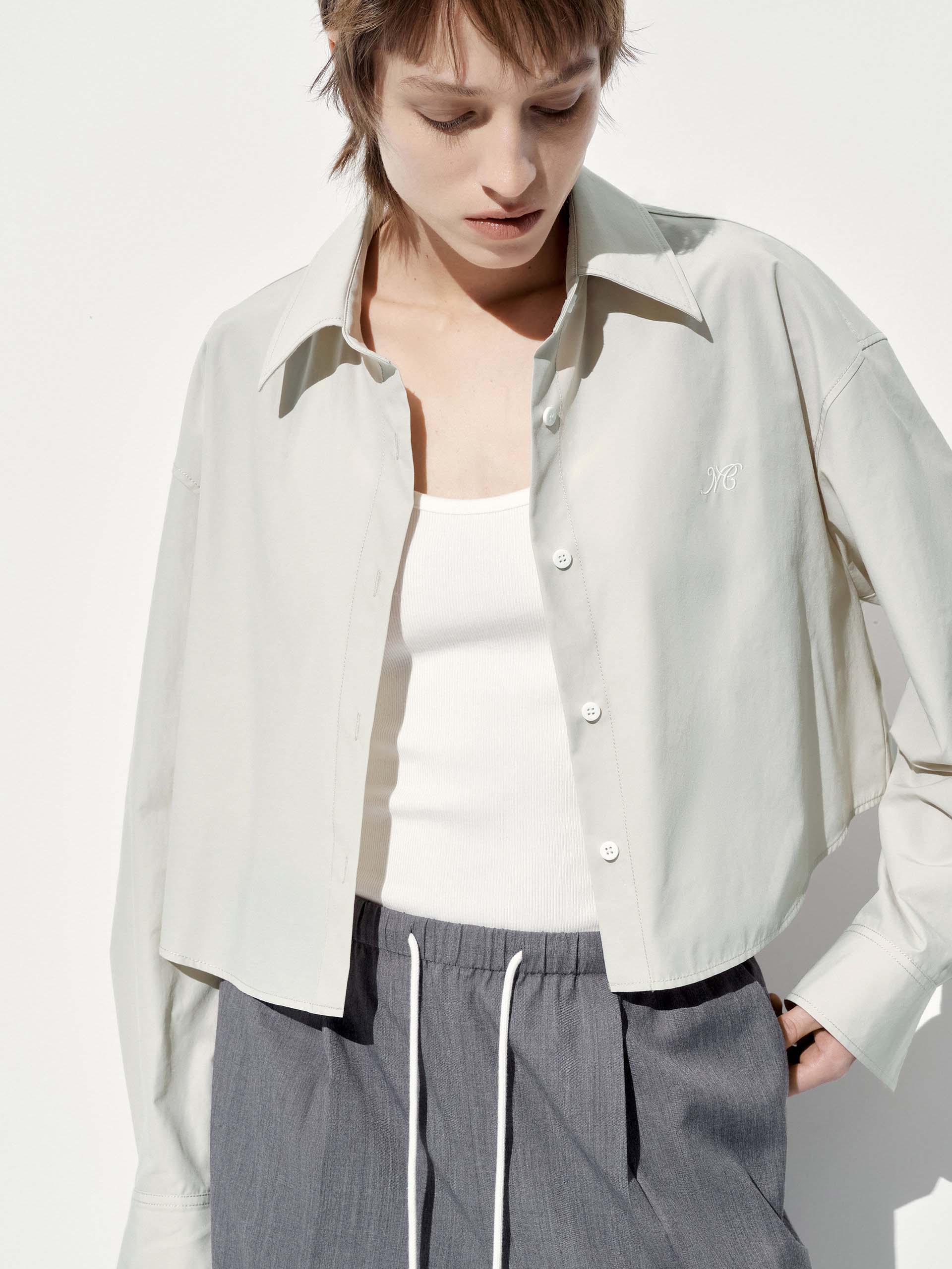 Letter Embroidered Shirt - Image 16