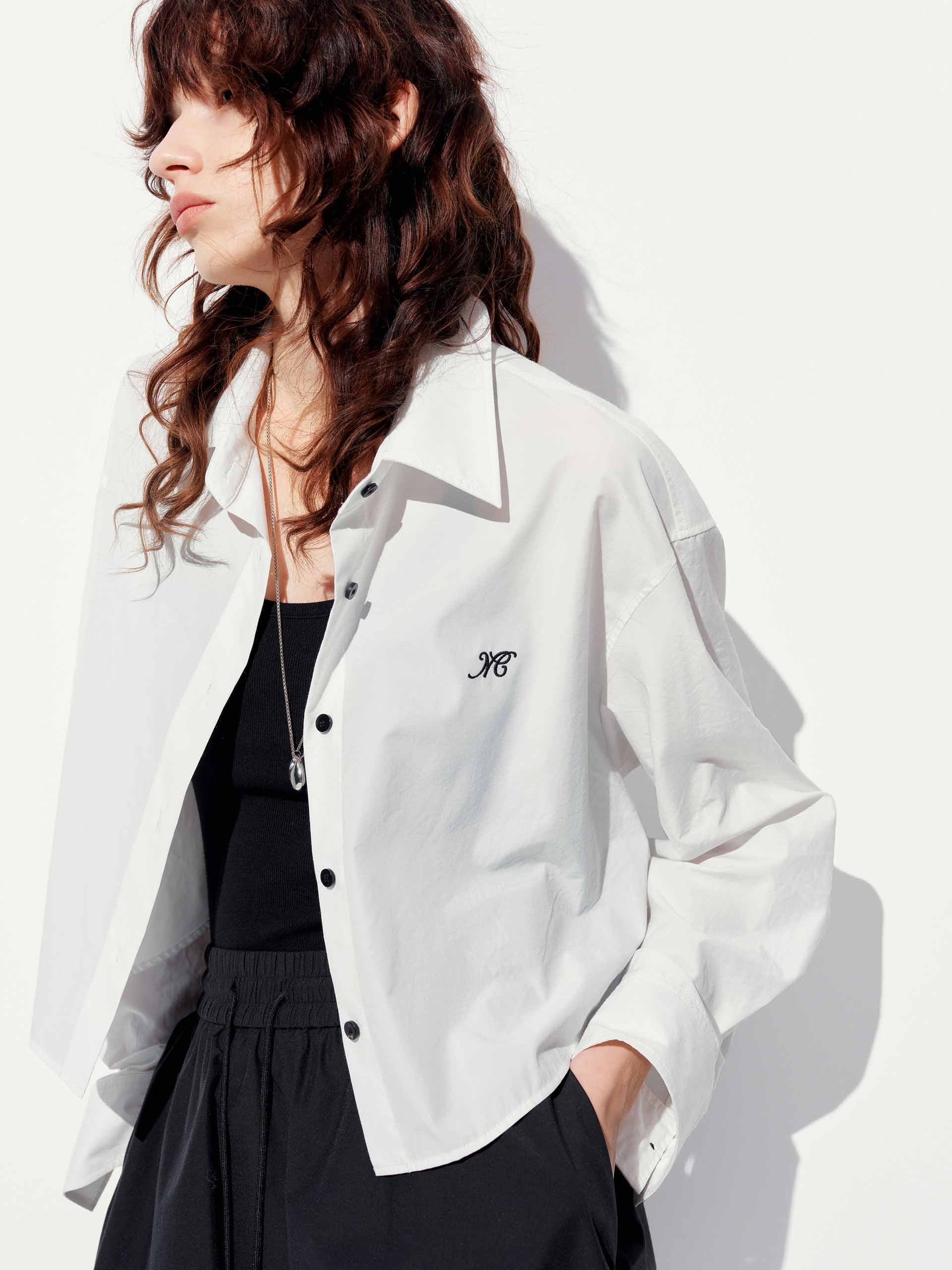 Letter Embroidered Shirt - Image 8