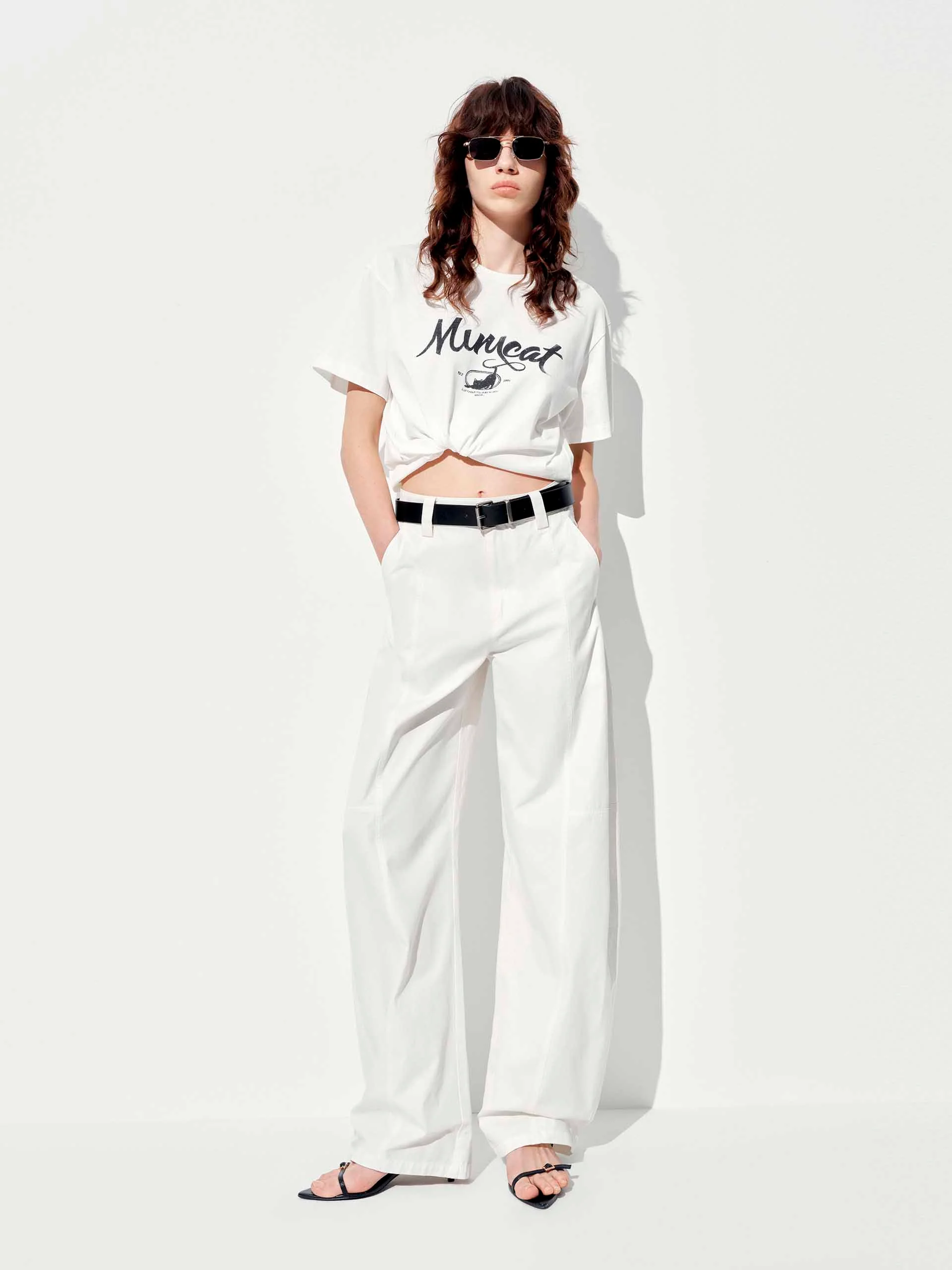 Letter Print Cotton T-shirt - Image 2