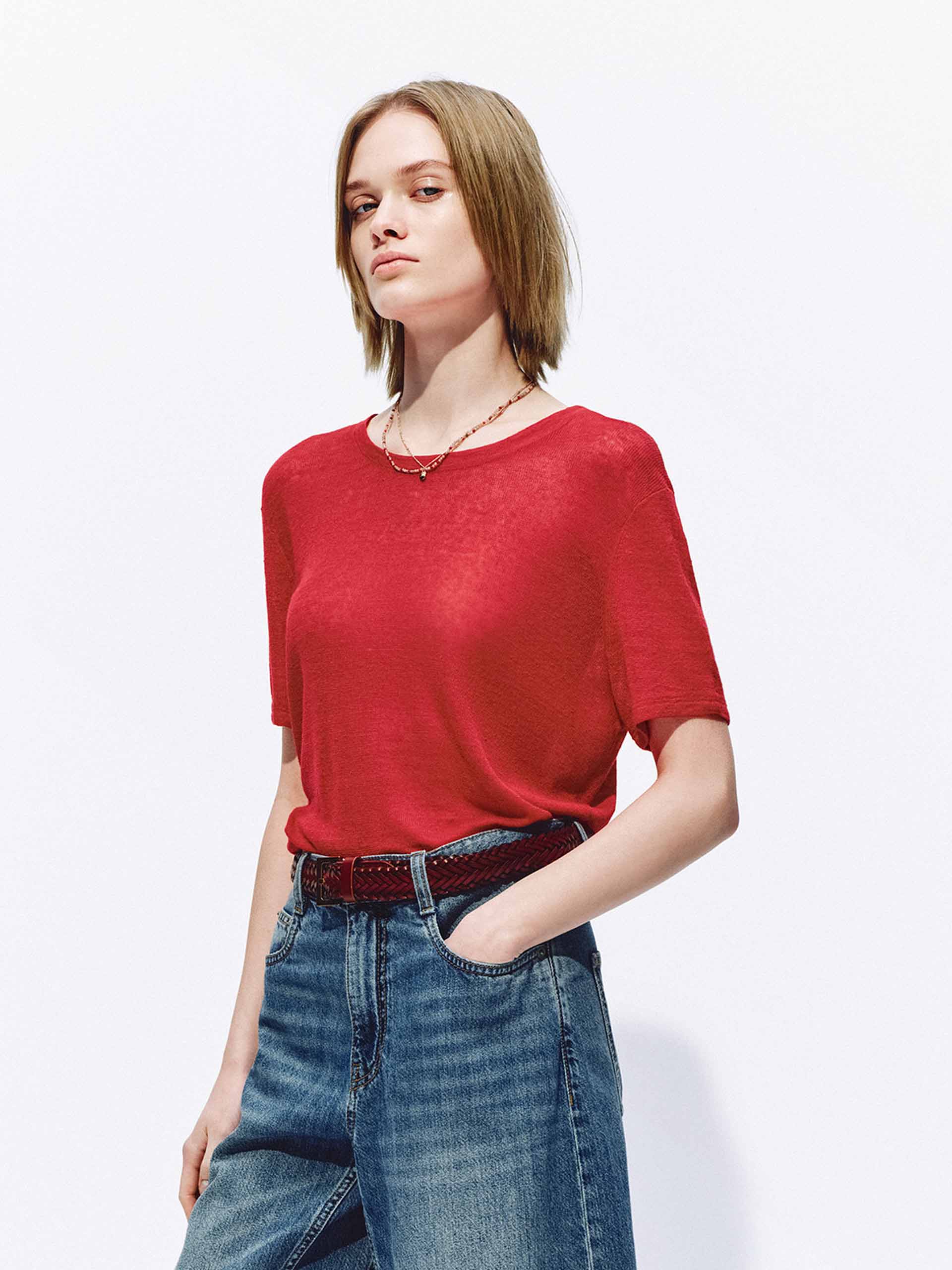Lightweight Linen Knit Top - Image 15