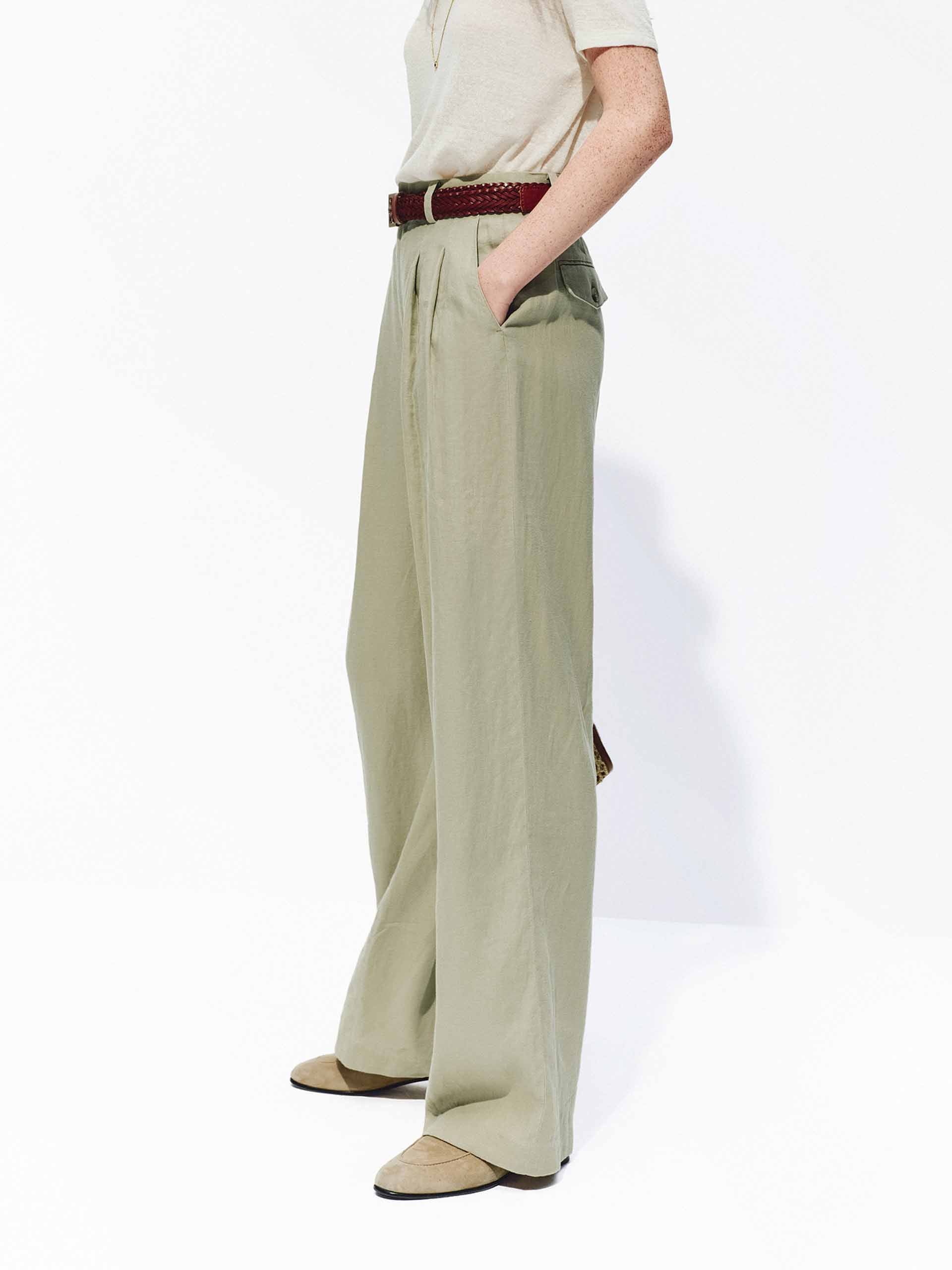 Lightweight Straight Linen Pants - Image 15