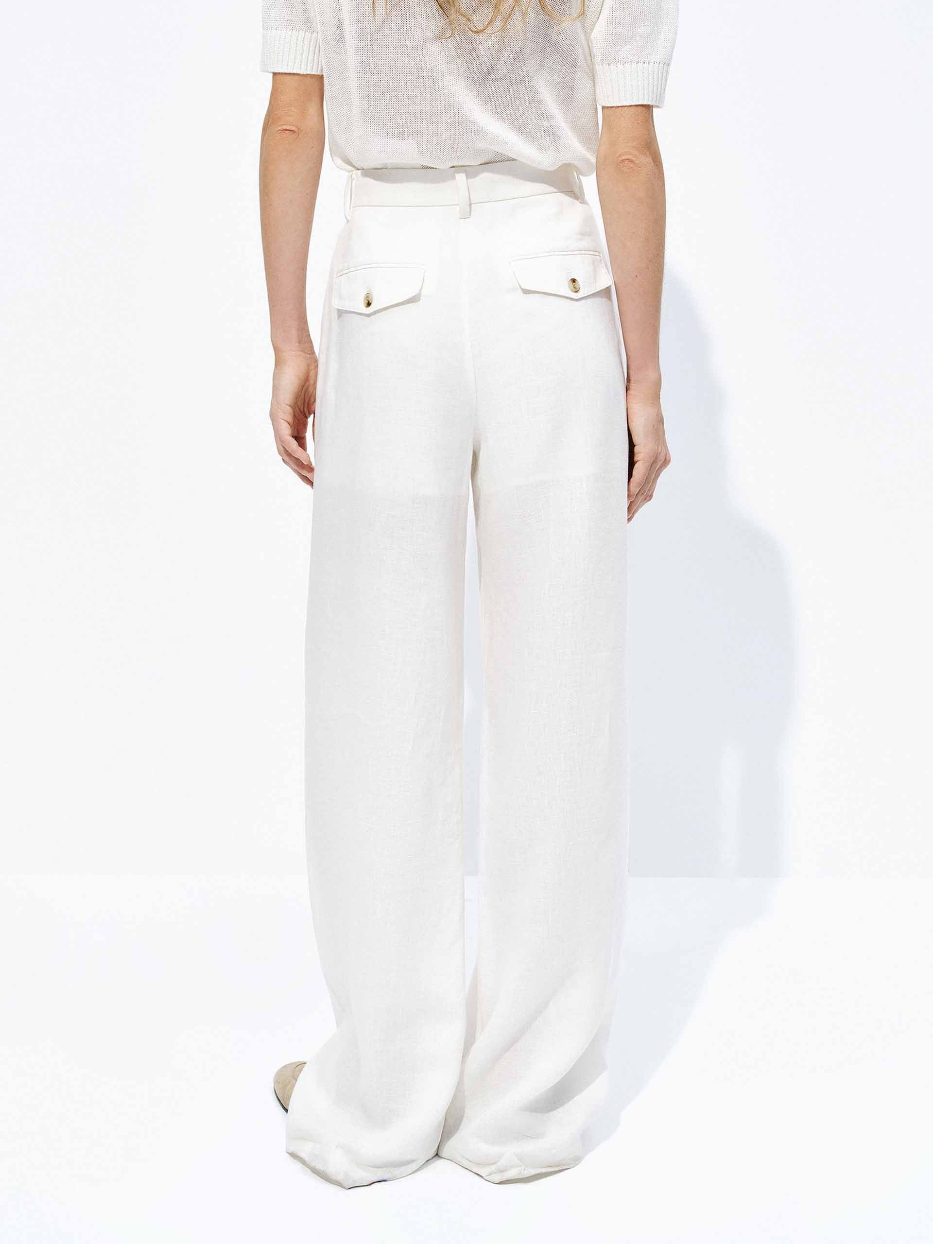Lightweight Straight Linen Pants - Image 3