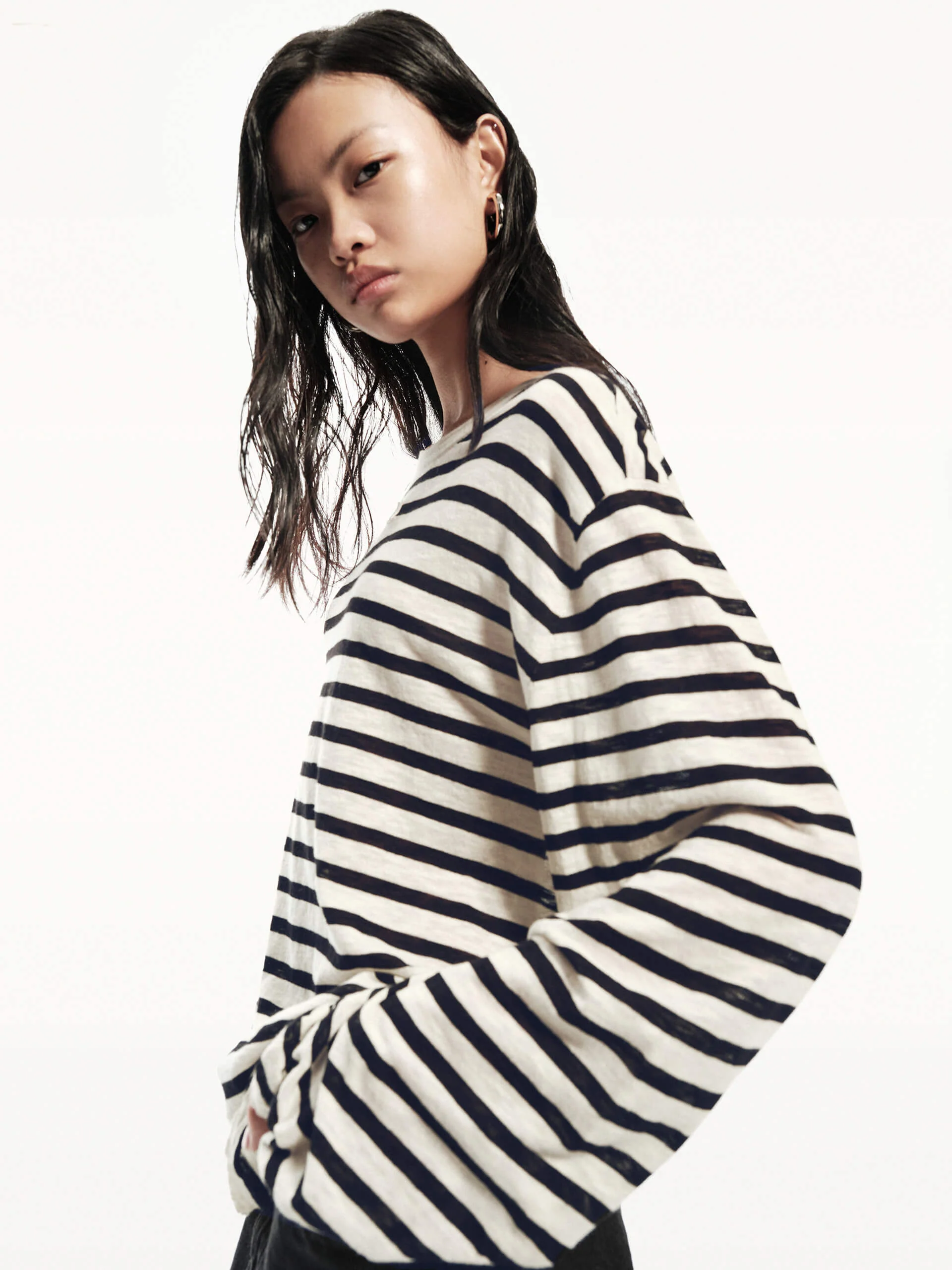 Lightweight Striped Knit Top - Image 3
