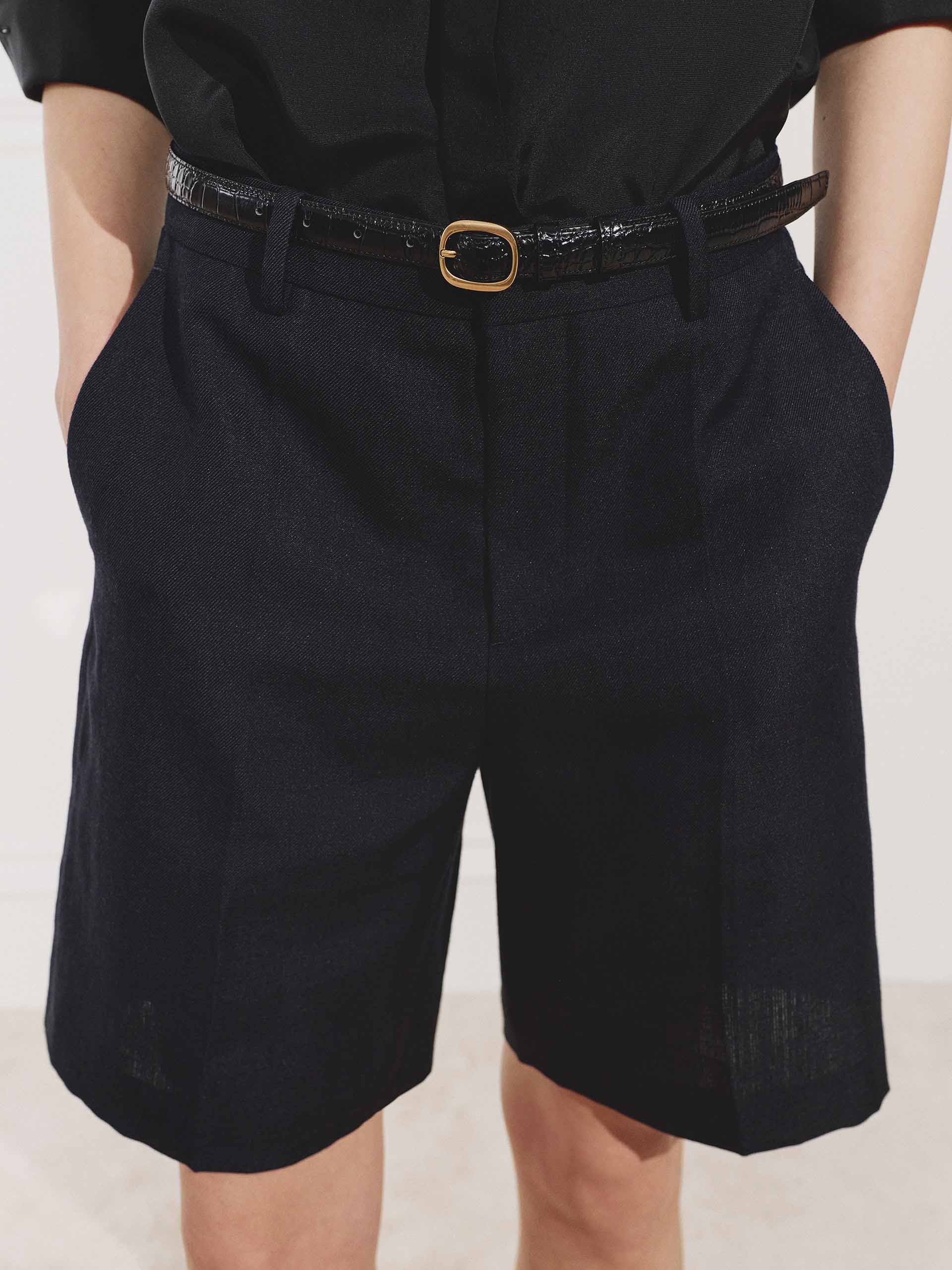 Linen Blend Bermuda Shorts - Image 8
