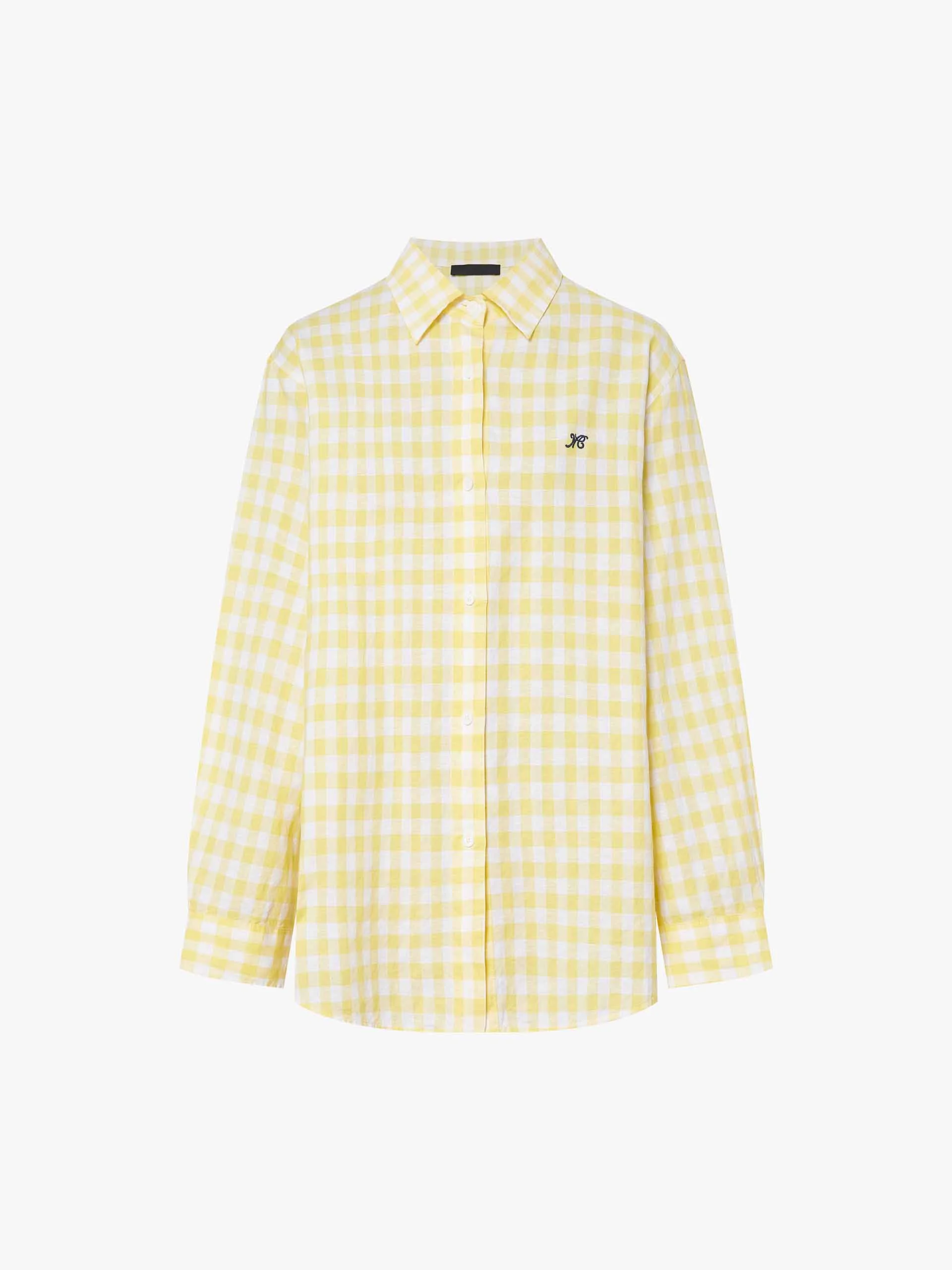 Linen Blend Gingham Shirt - Image 5