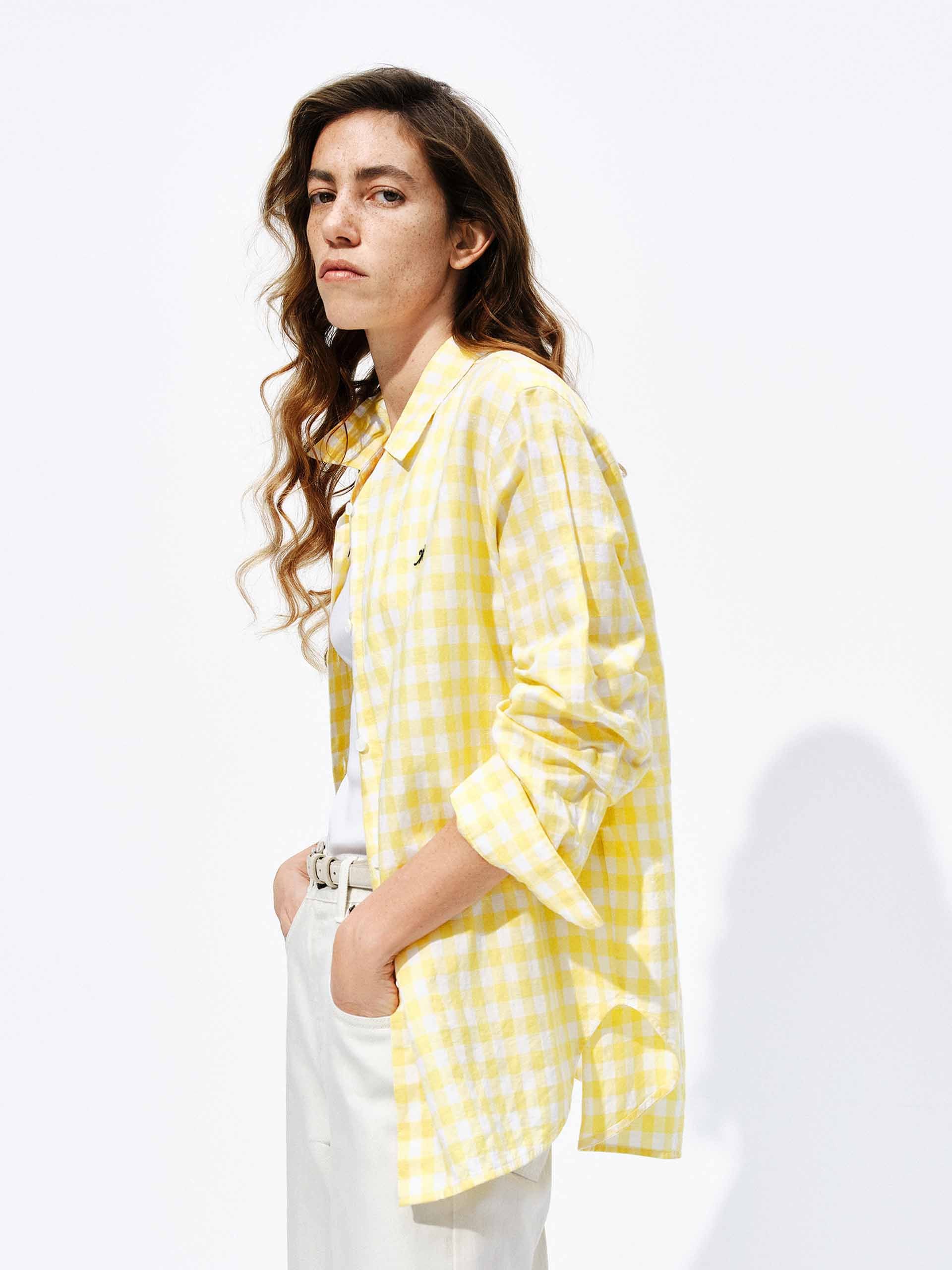 Linen Blend Gingham Shirt - Image 6
