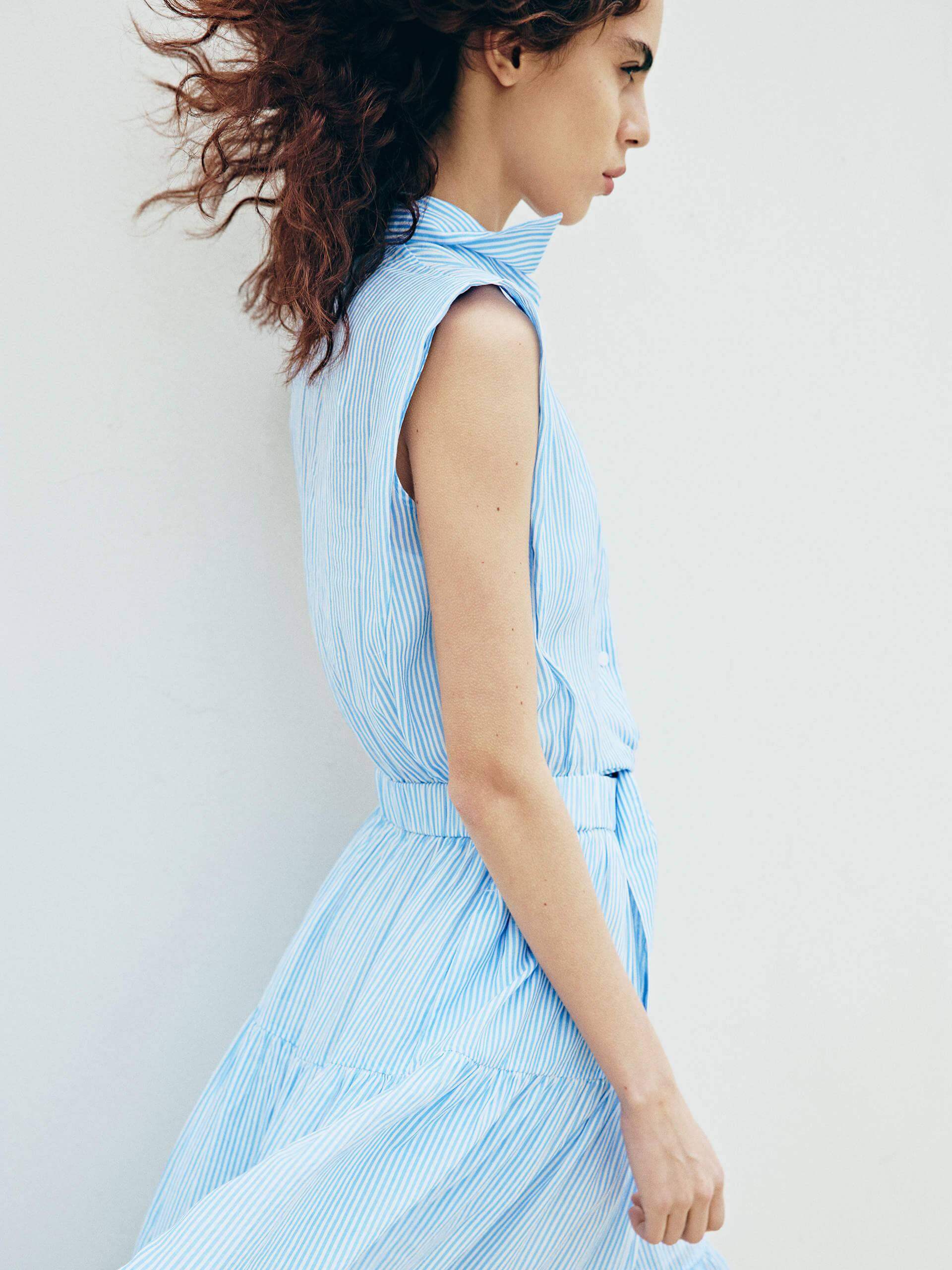 Linen Blend Sleeveless Dress - Image 5