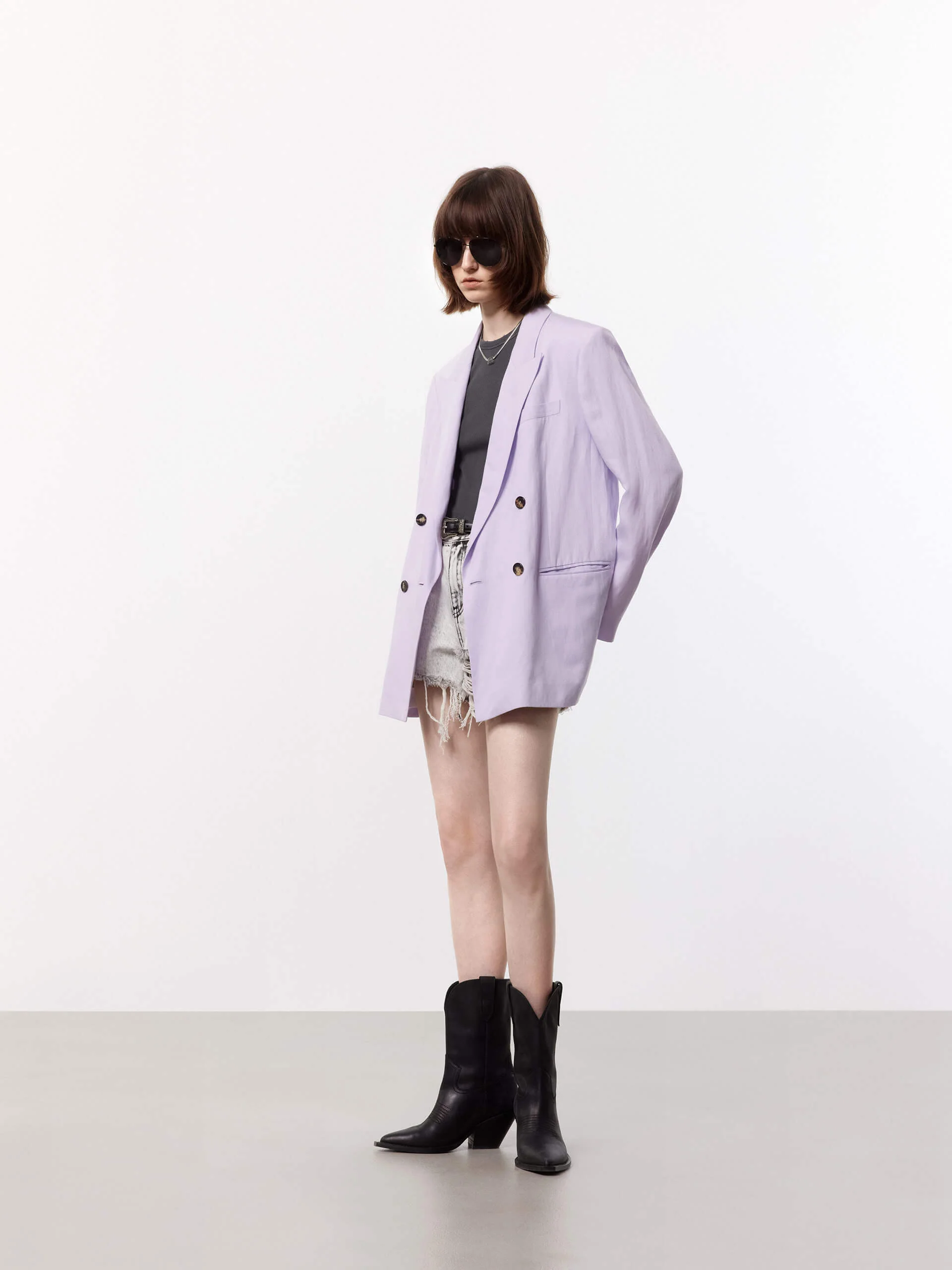 Linen Blend Tailored Blazer - Image 7