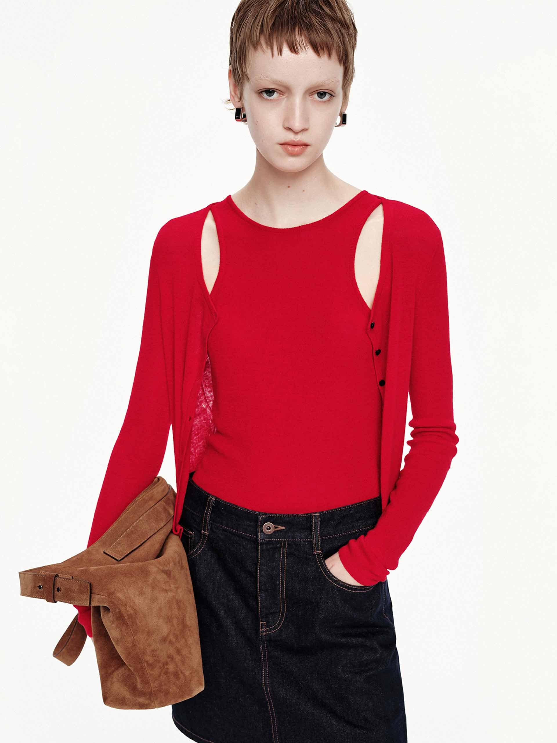 Linen Cotton Button Cardigan