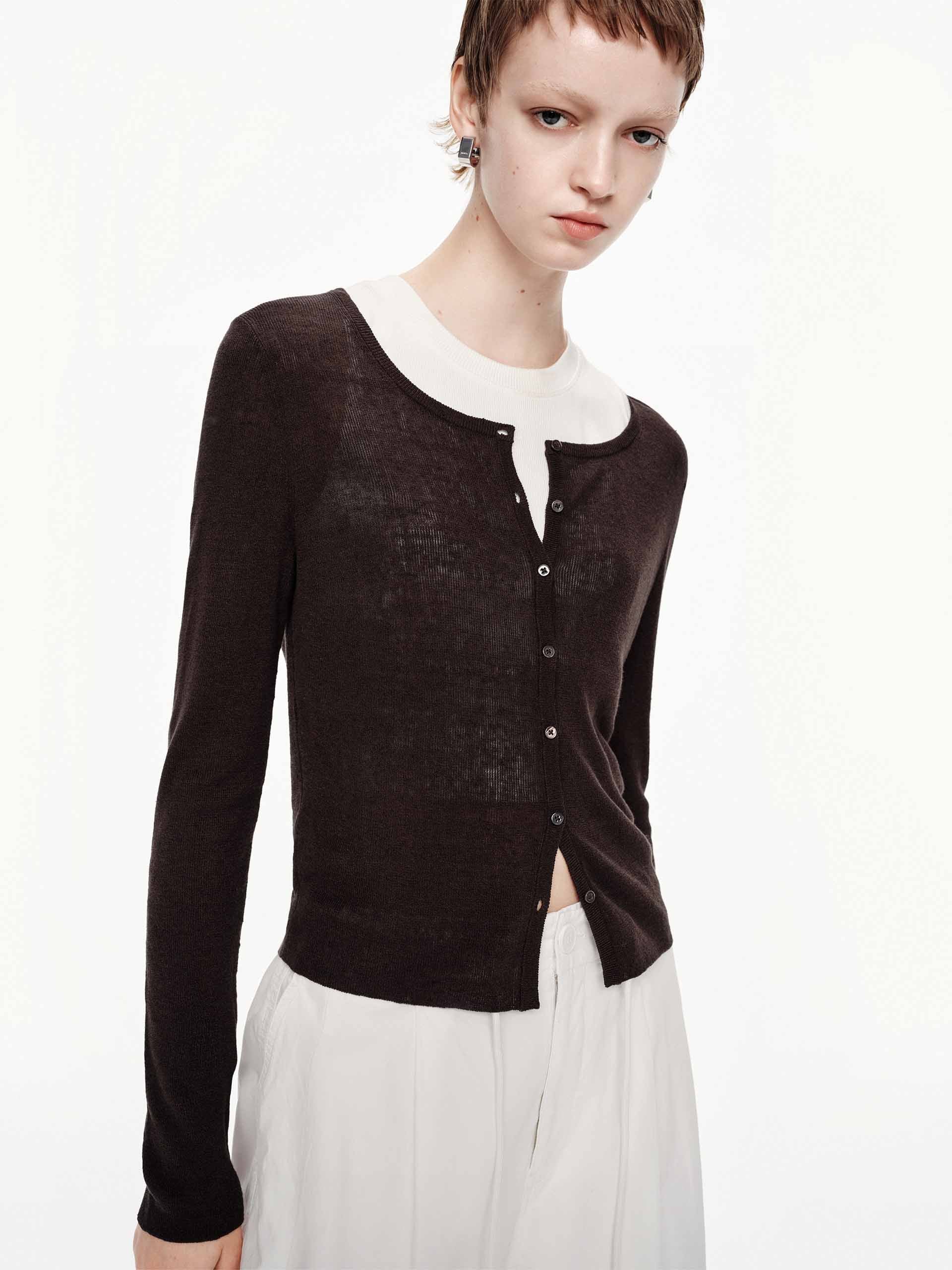 Linen Cotton Button Cardigan - Image 15