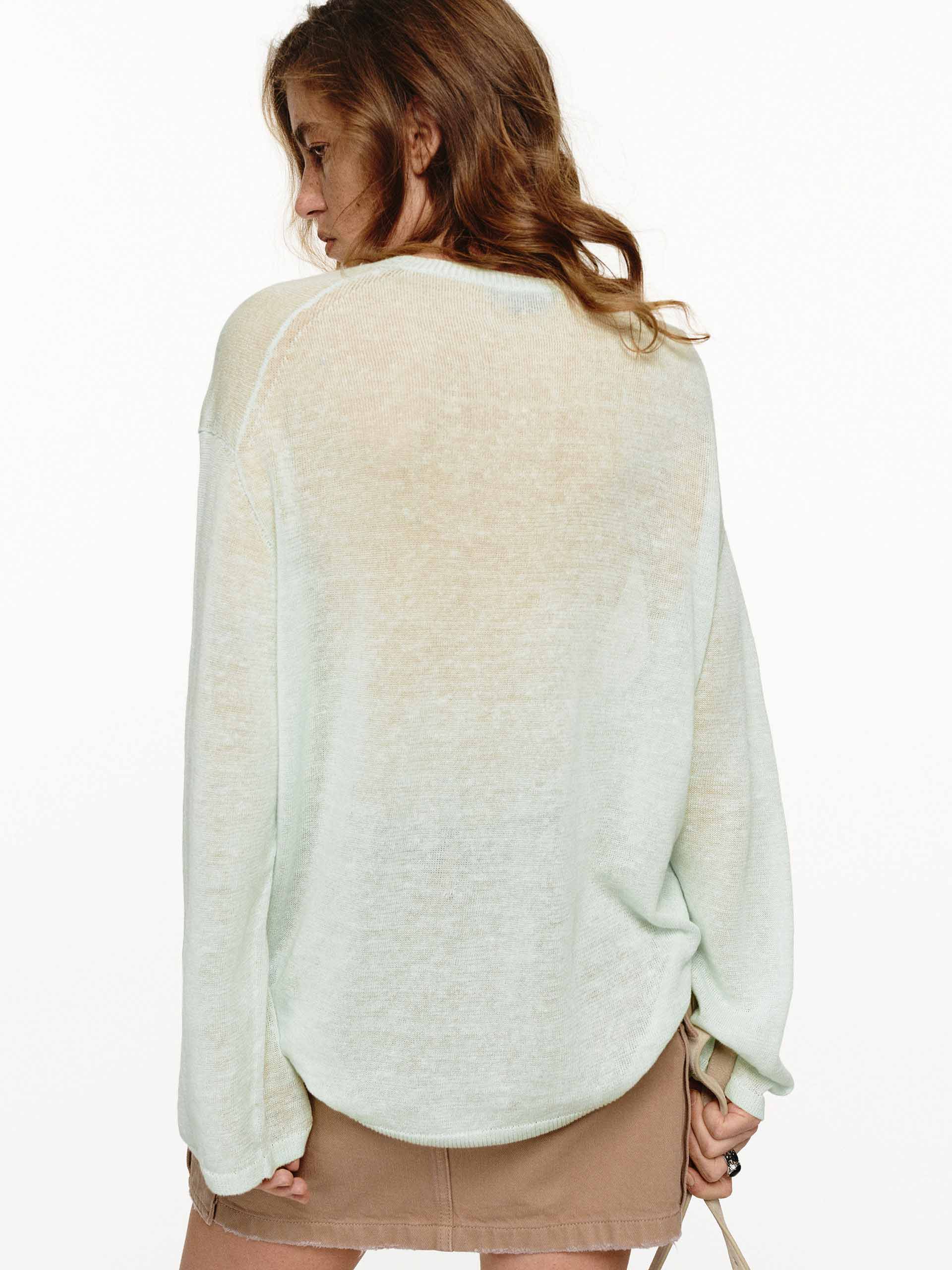 Linen Cotton Crochet Sweater - Image 16