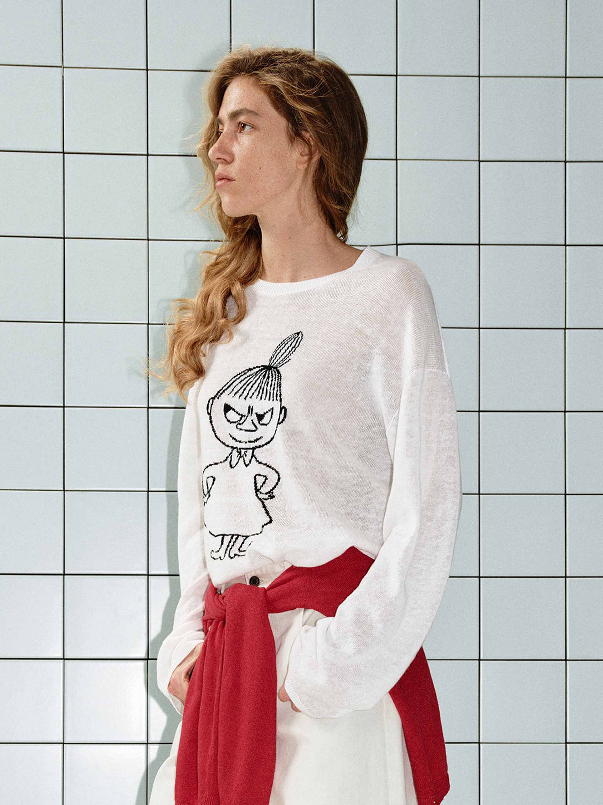 Linen Cotton Crochet Sweater - Image 3