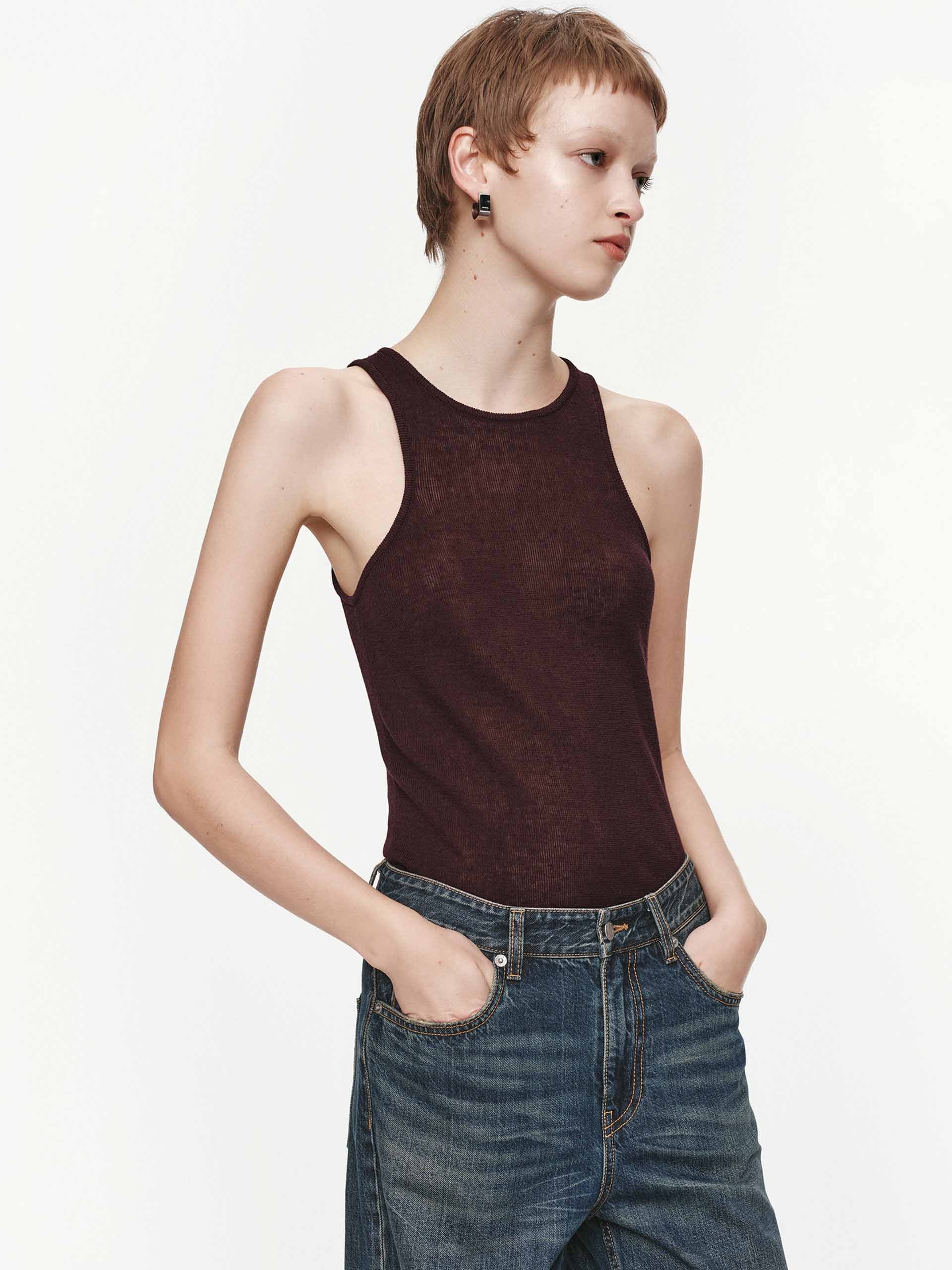 Linen Cotton Sleeveless Tank