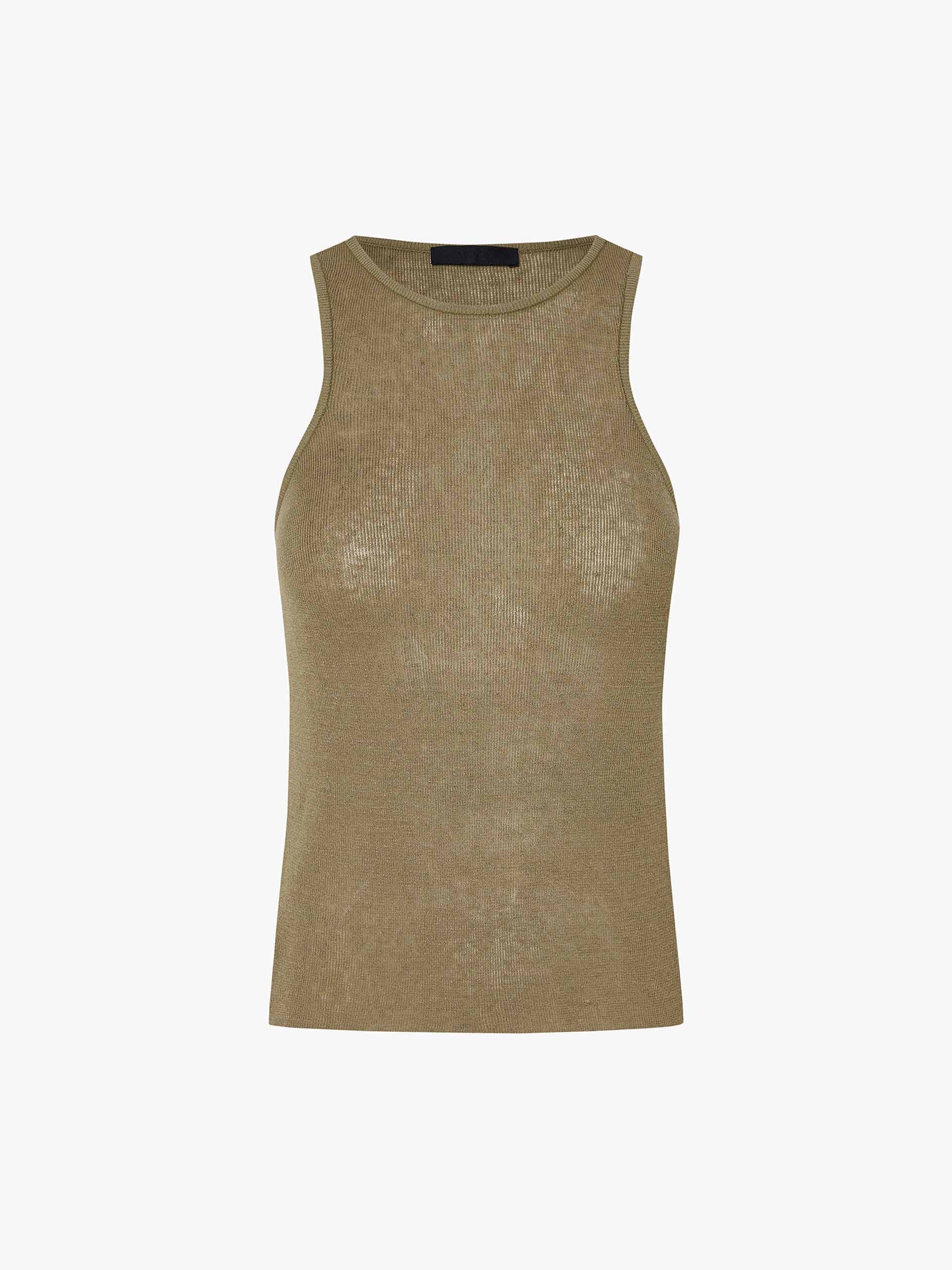 Linen Cotton Sleeveless Tank - Image 12