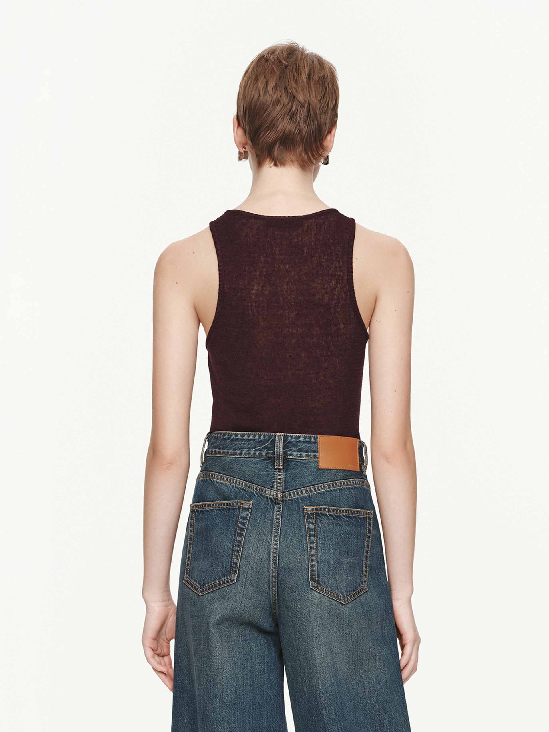 Linen Cotton Sleeveless Tank - Image 6