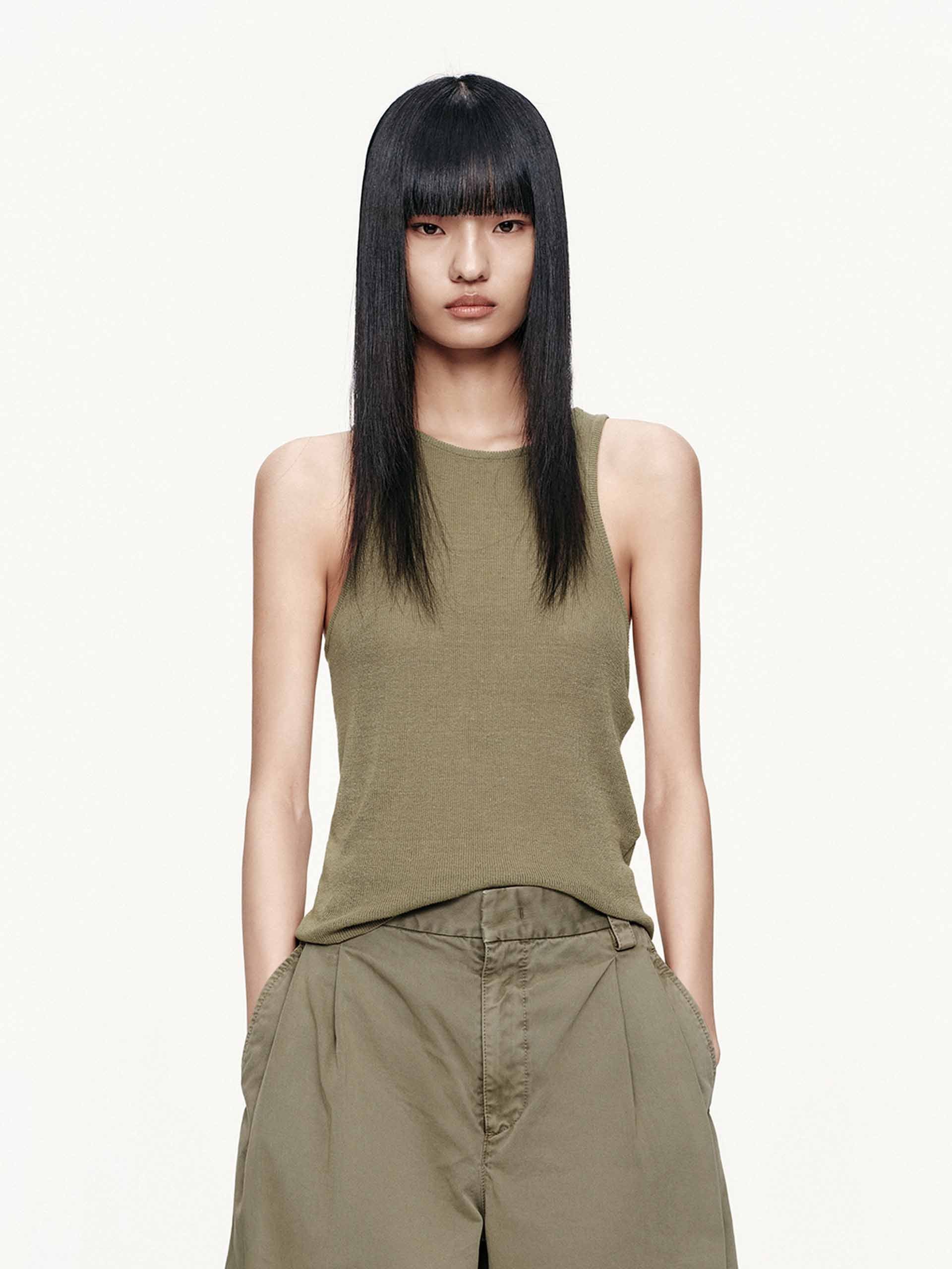 Linen Cotton Sleeveless Tank - Image 8