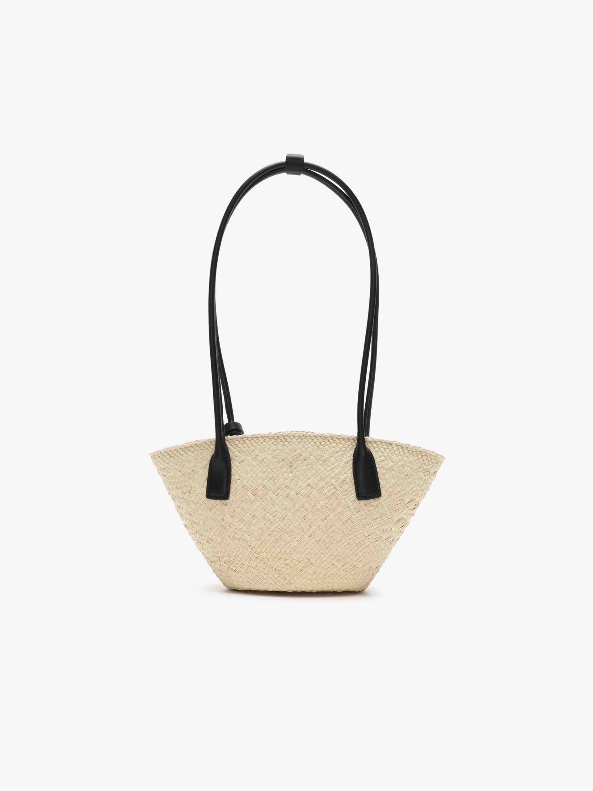 Logo Detail Straw Shoulder Bag - Image 3