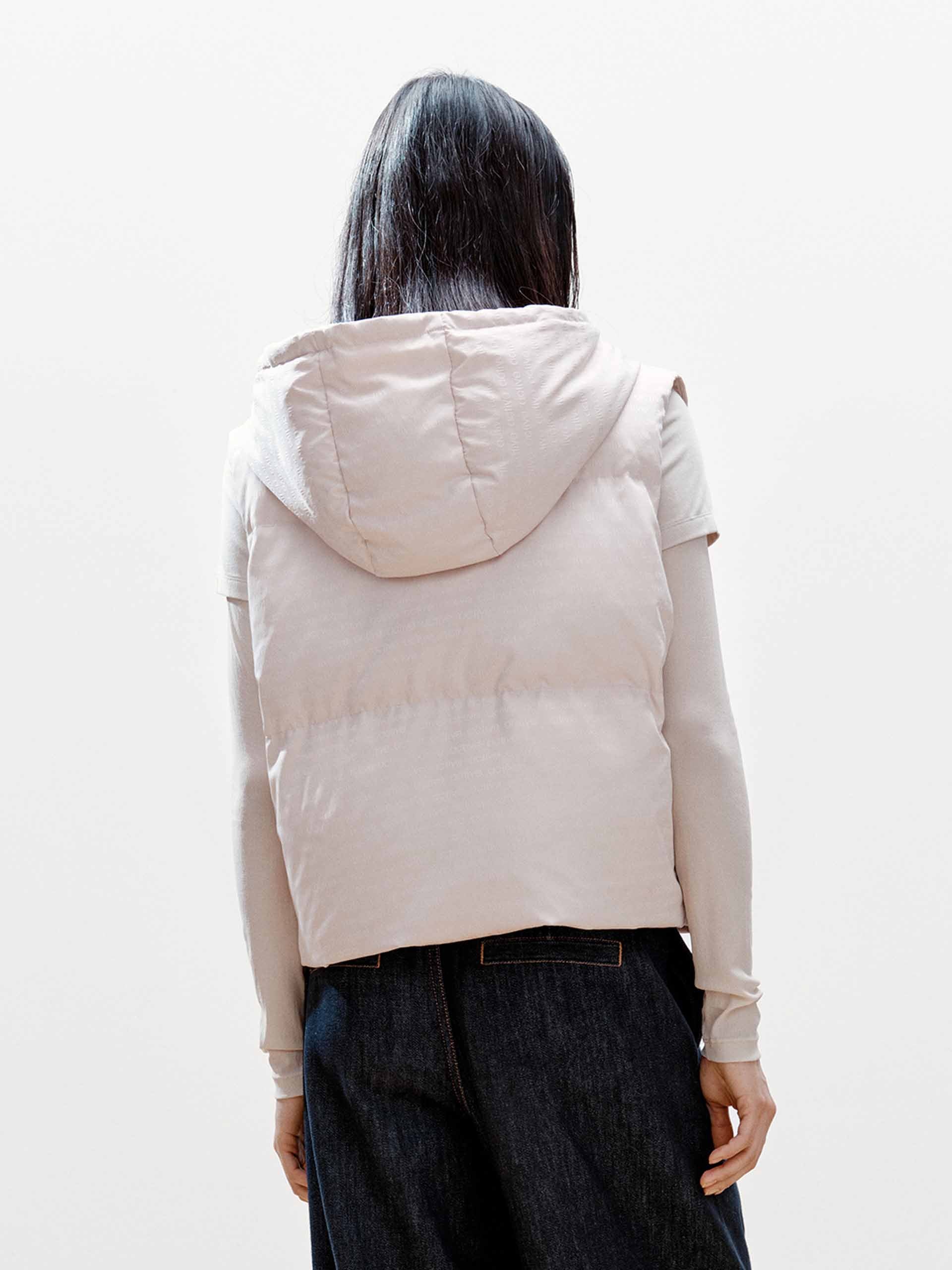 Logo Print Cropped Down Jacket - Image 6