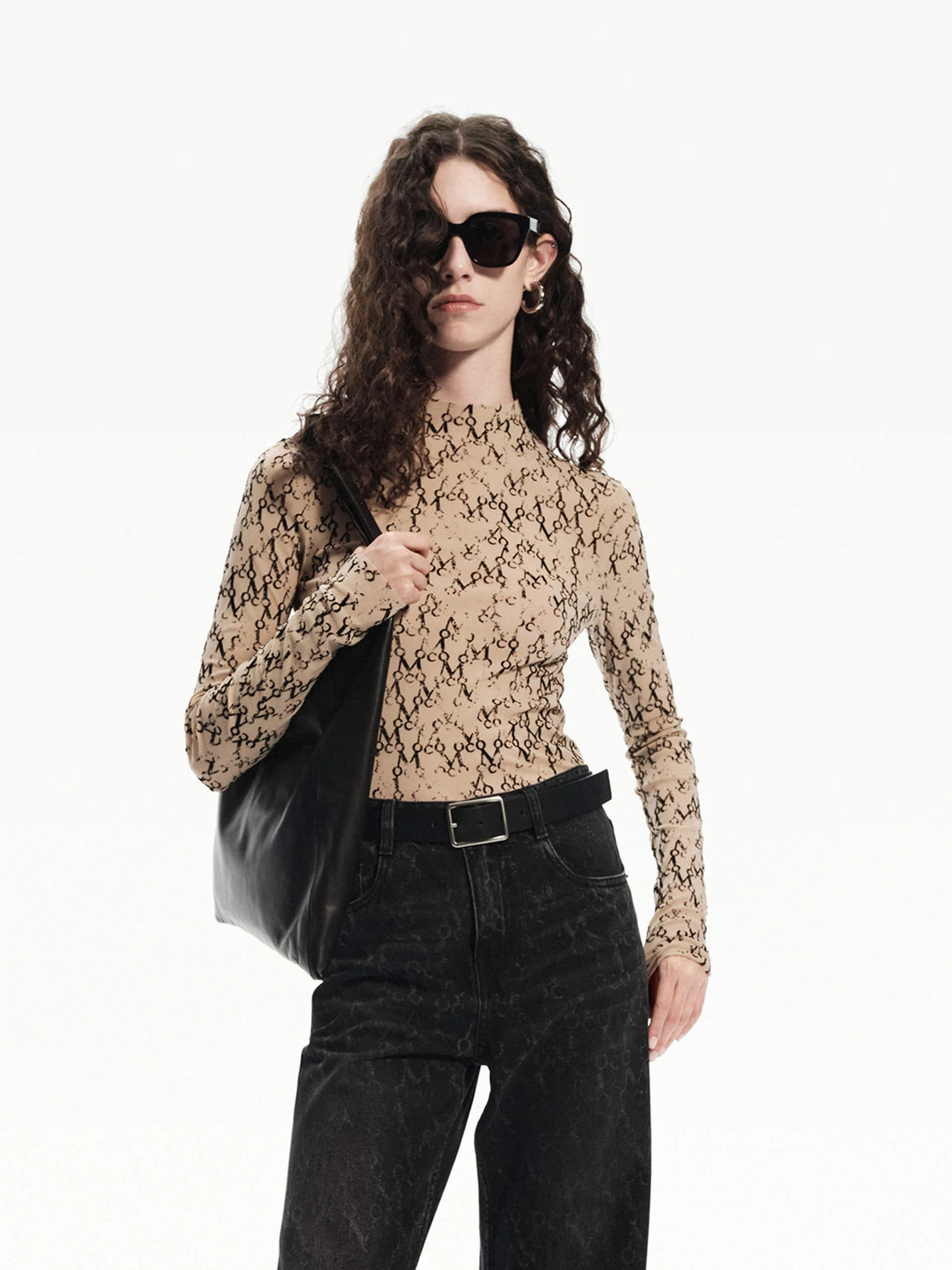 Logo Print Stretchy Top