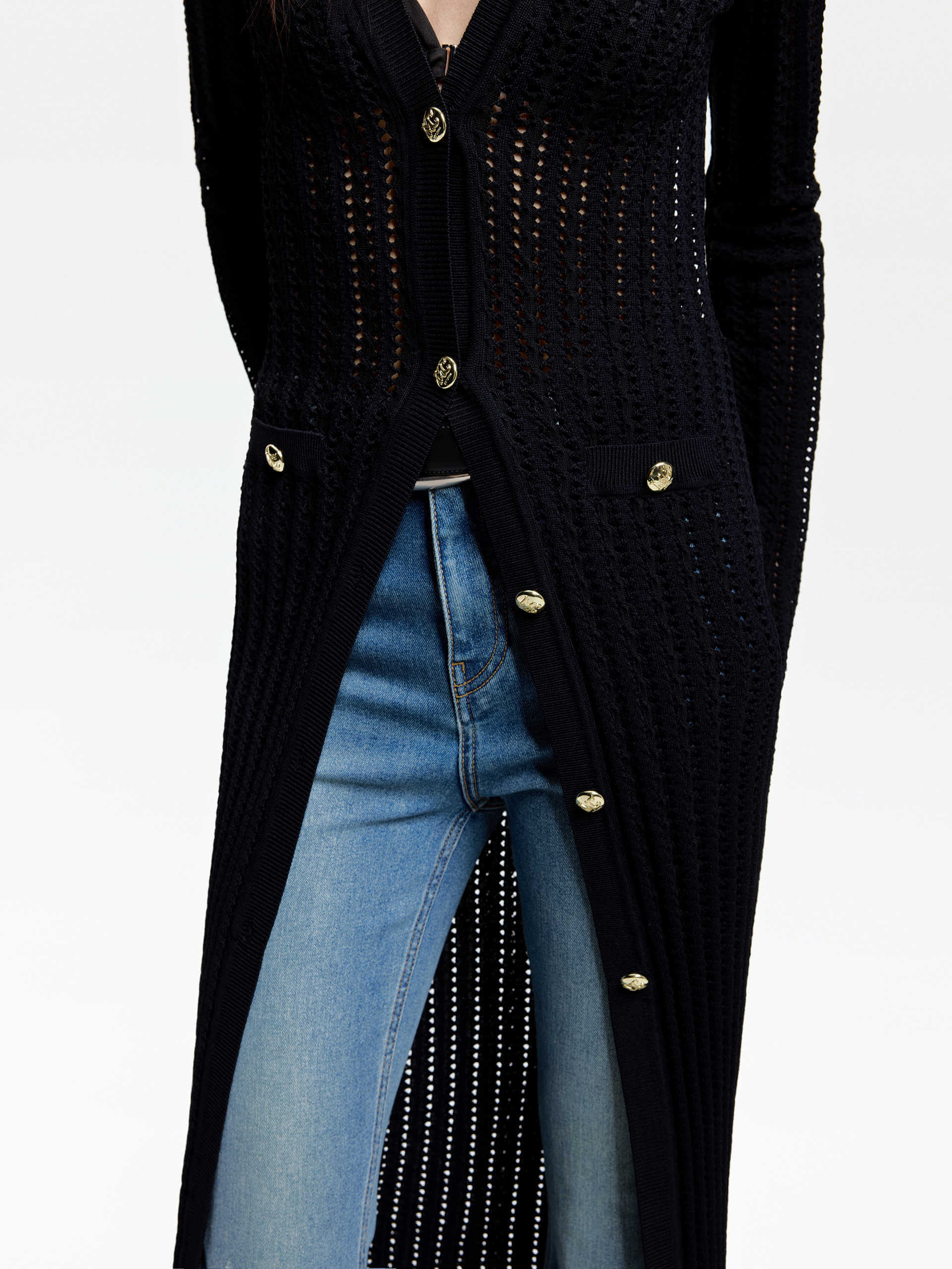 Long Line Knit Cardigan - Image 8