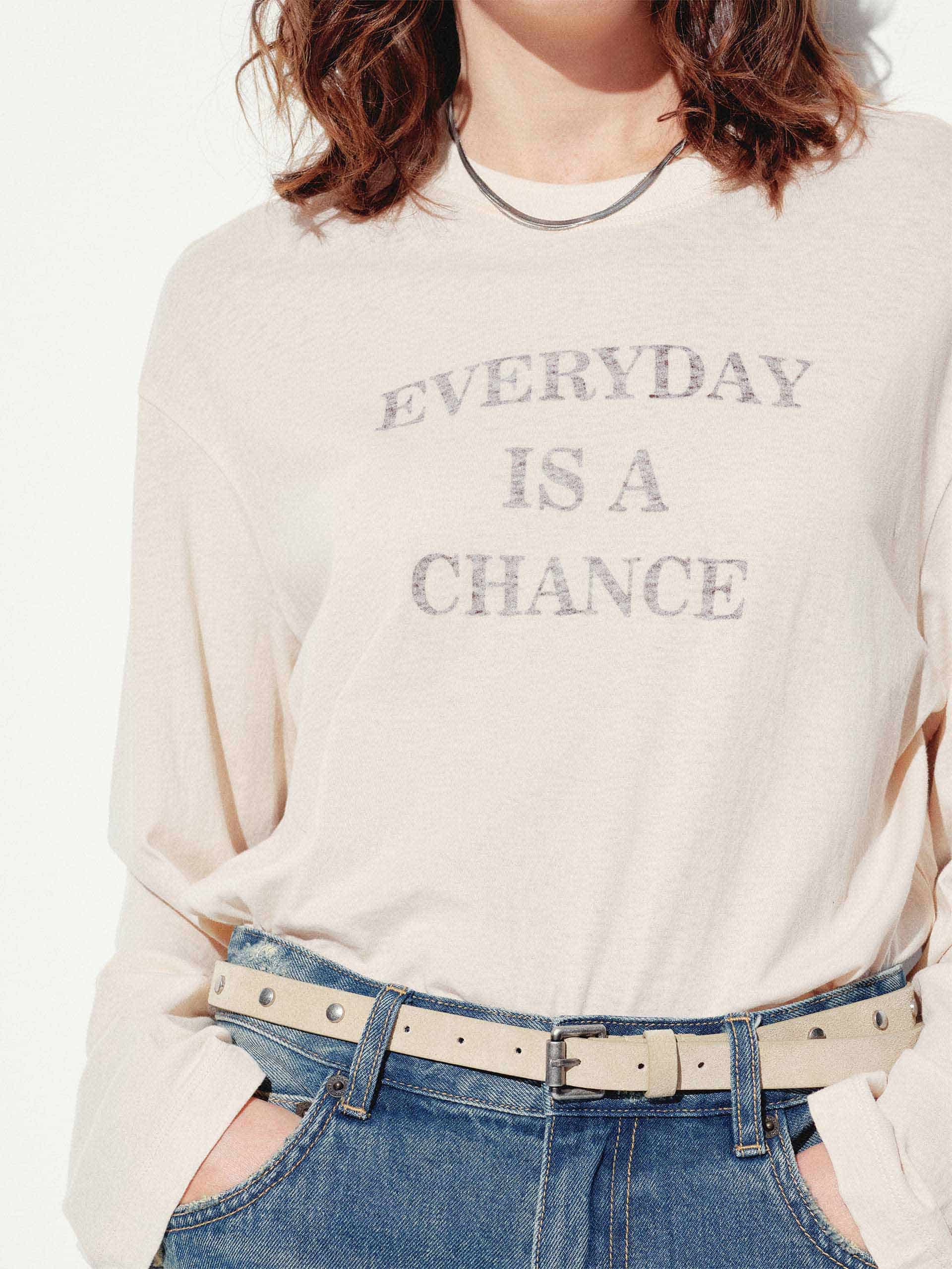 Long Sleeve Letter Print T-shirt - Image 8