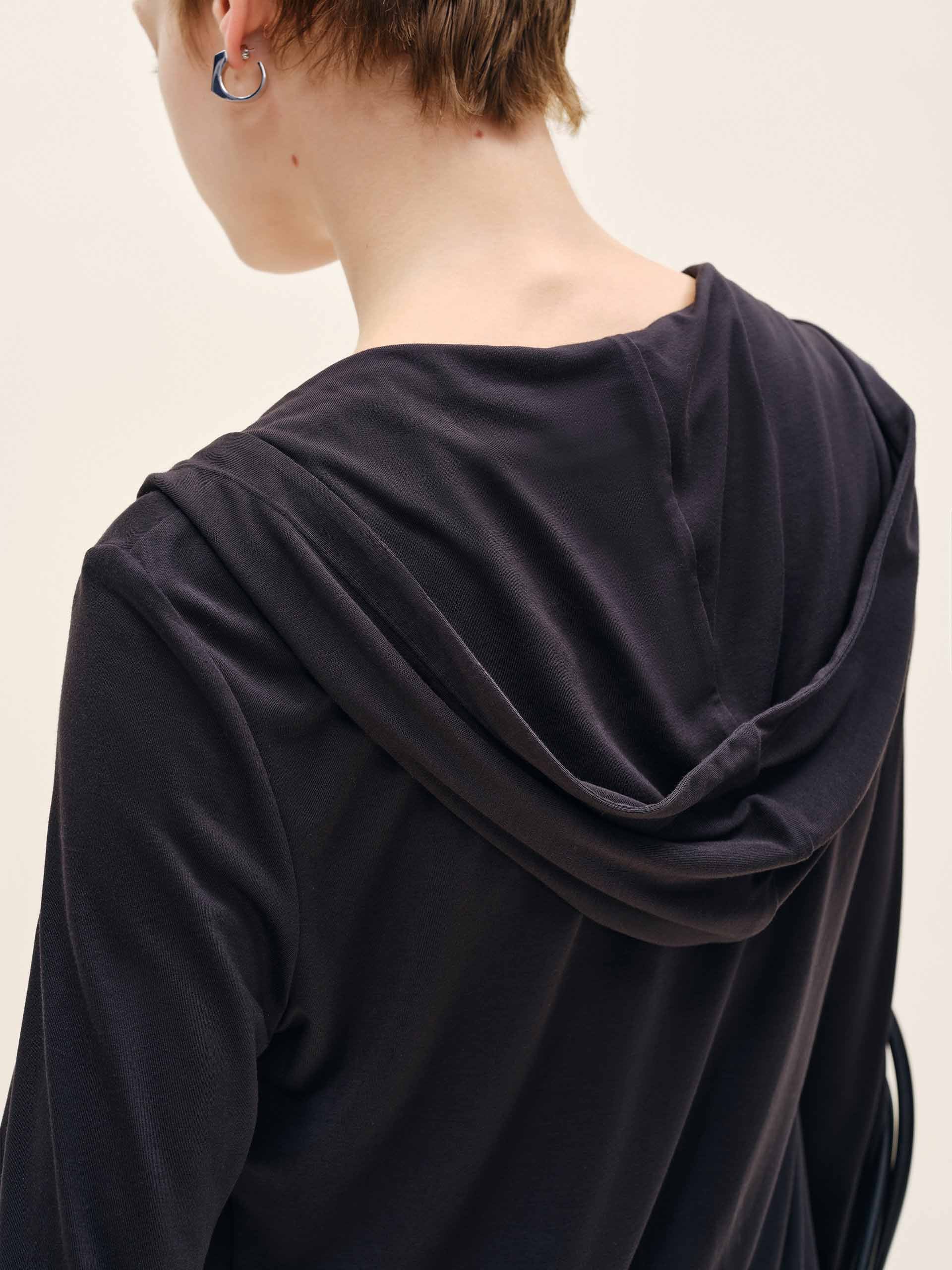 Long Sleeves Hooded Coat - Image 8