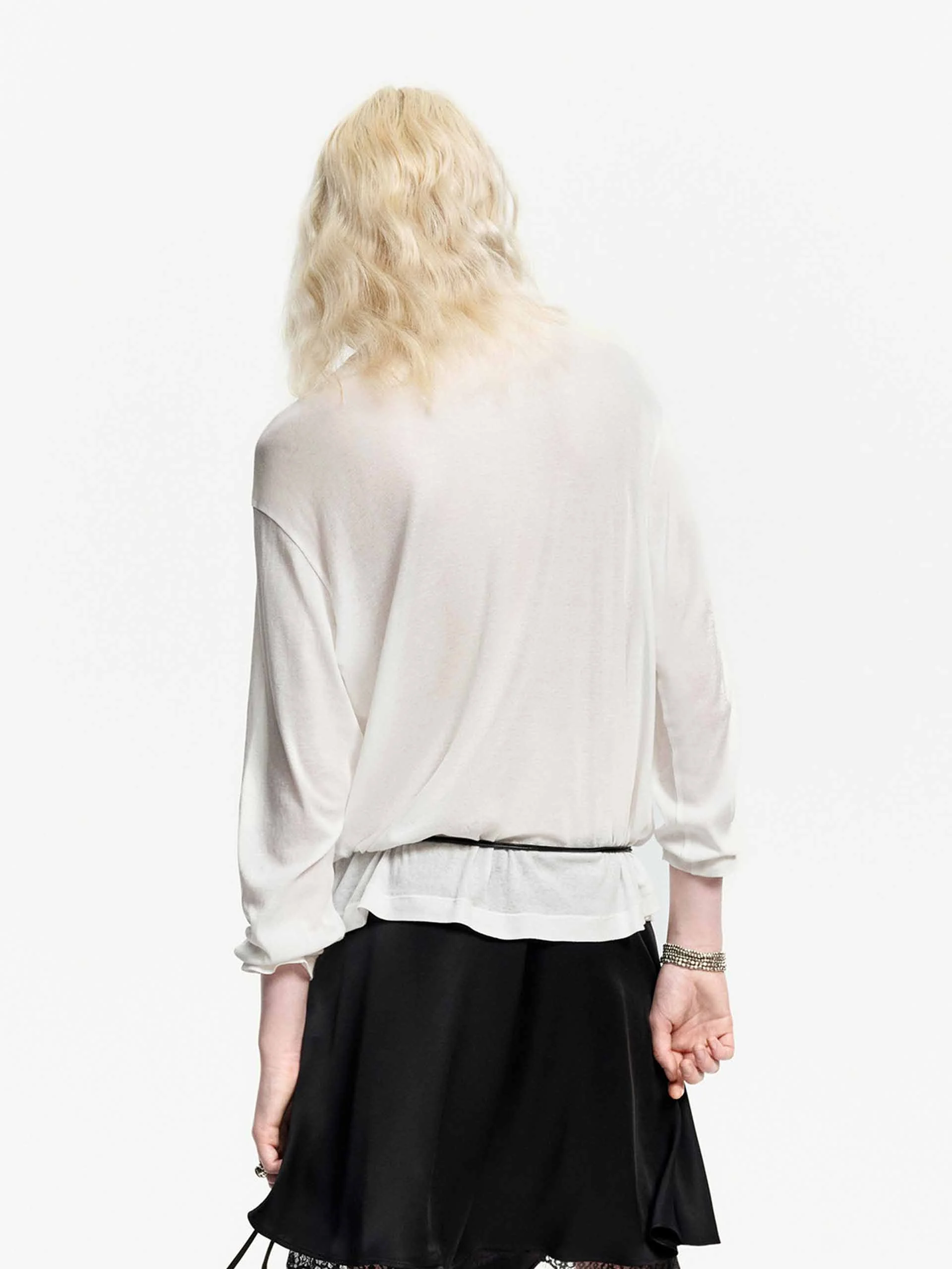 Long Sleeves Letter T-shirt - Image 11