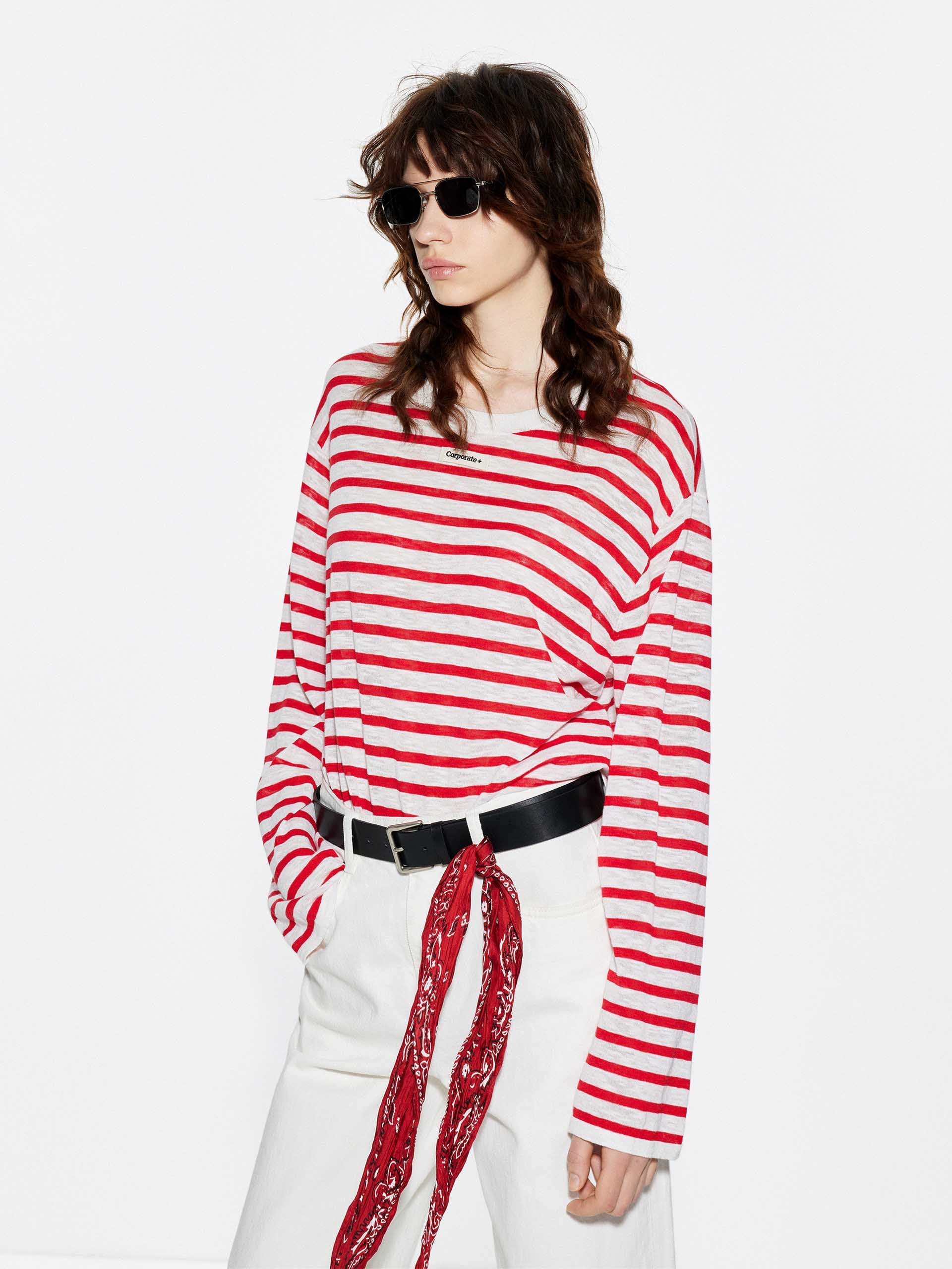 Long Sleeves Striped Sweater - Image 13