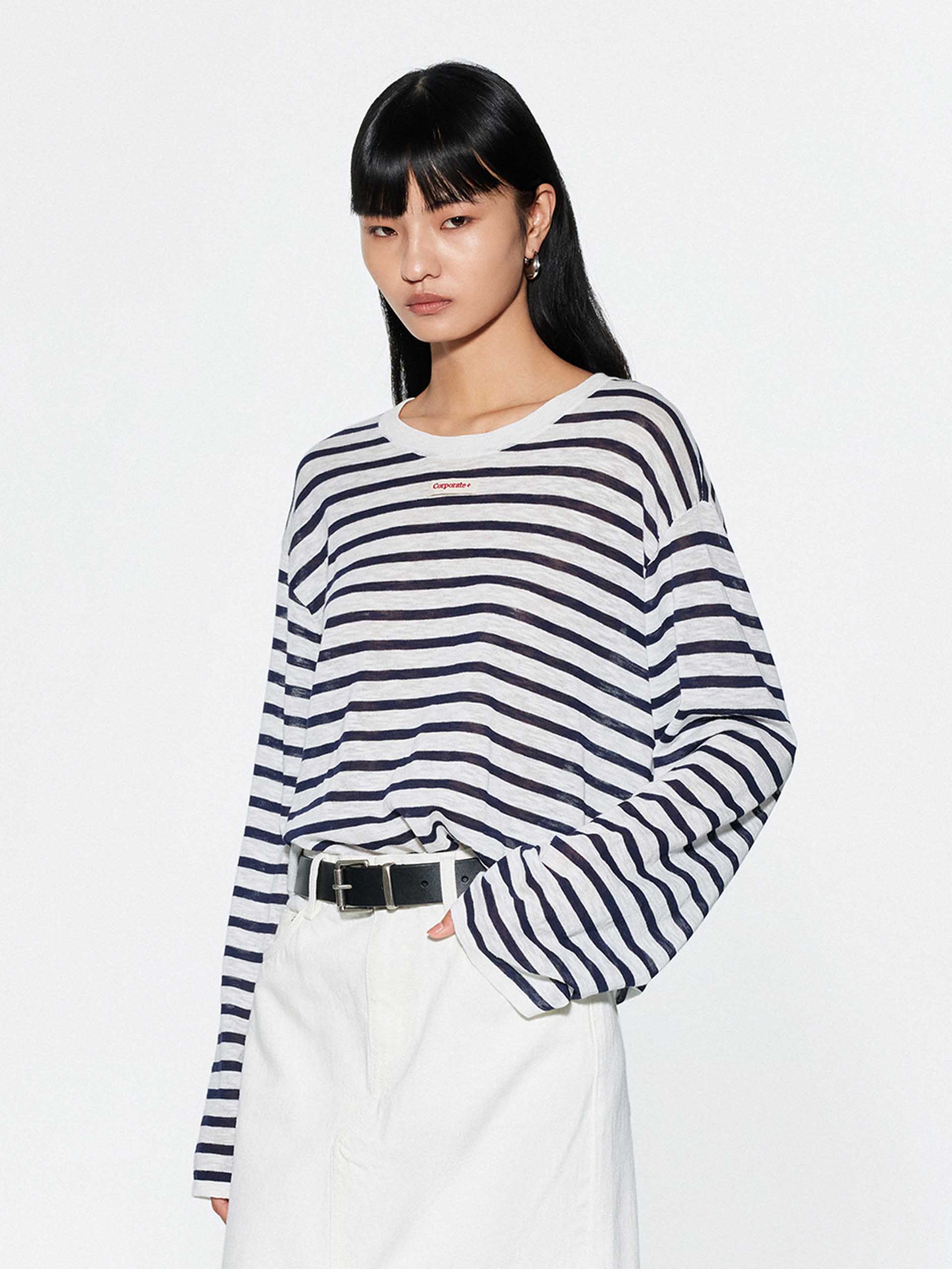 Long Sleeves Striped Sweater - Image 3