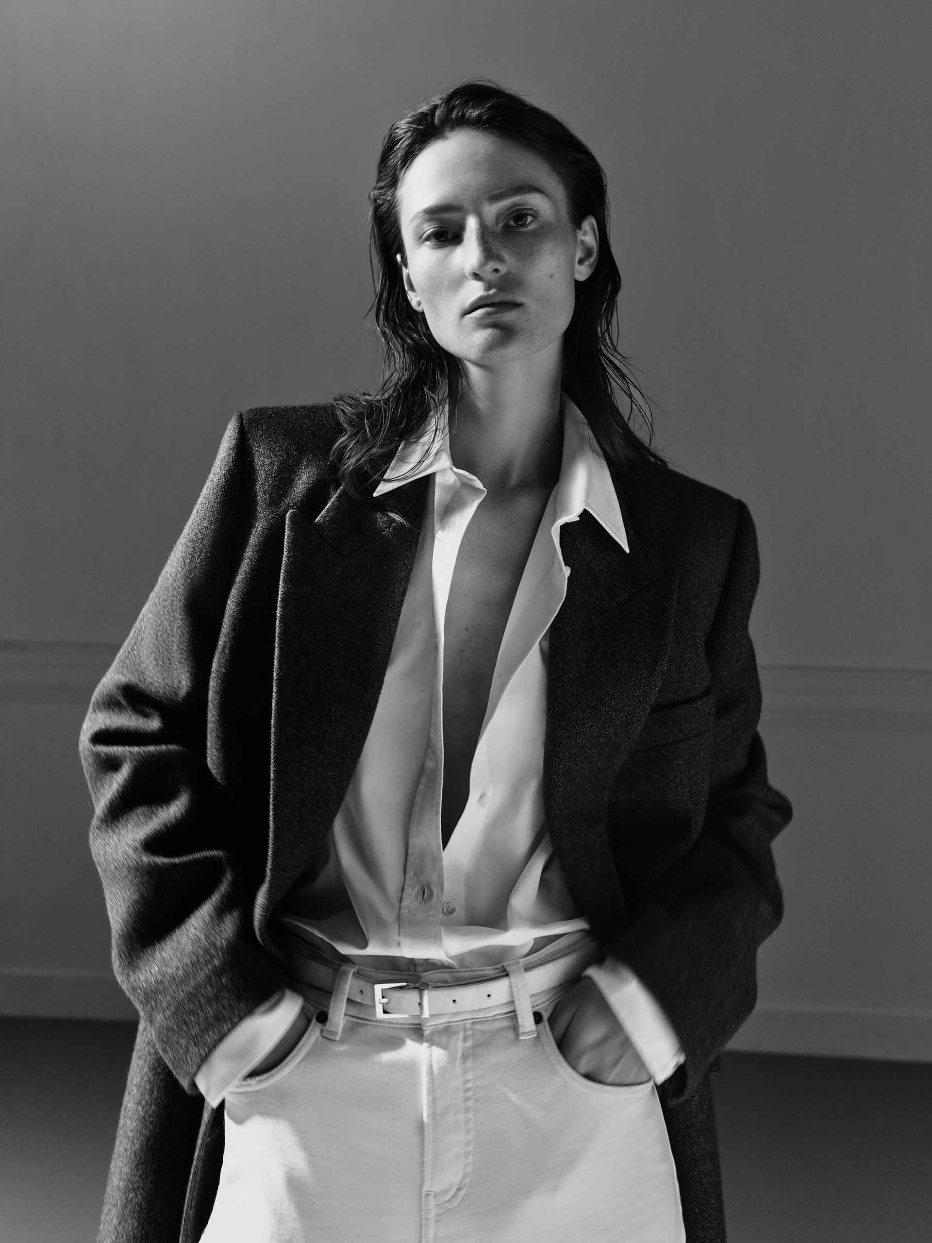 Long Wool Blazer Coat - Image 3