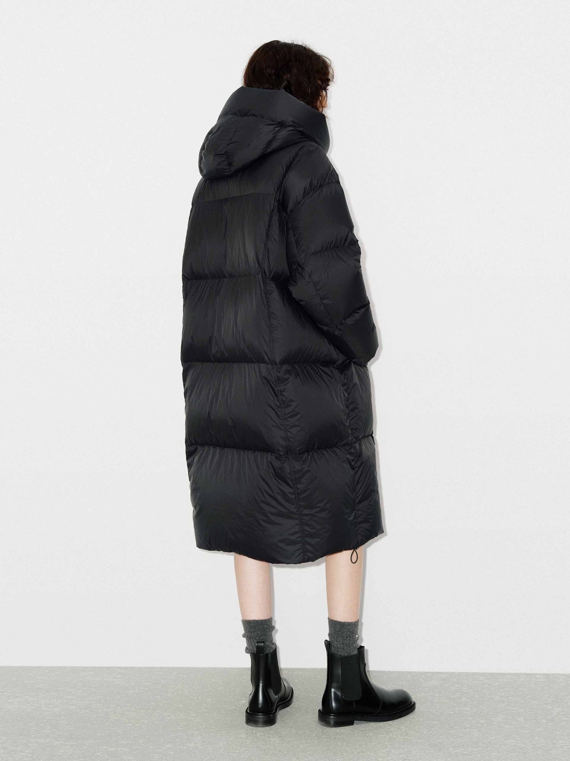 Longline Hooded Down Coat - Image 11
