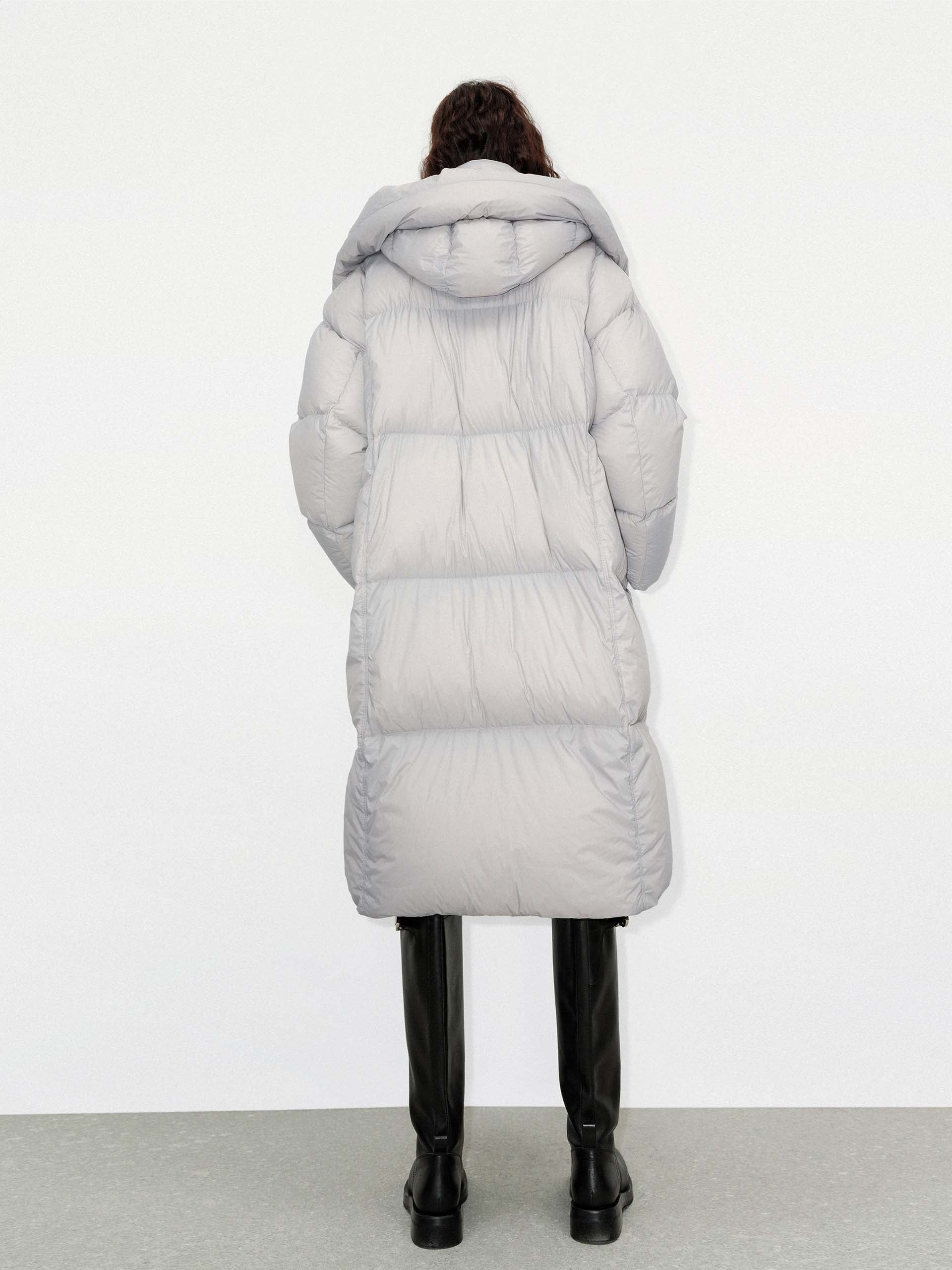 Longline Hooded Down Coat - Image 7