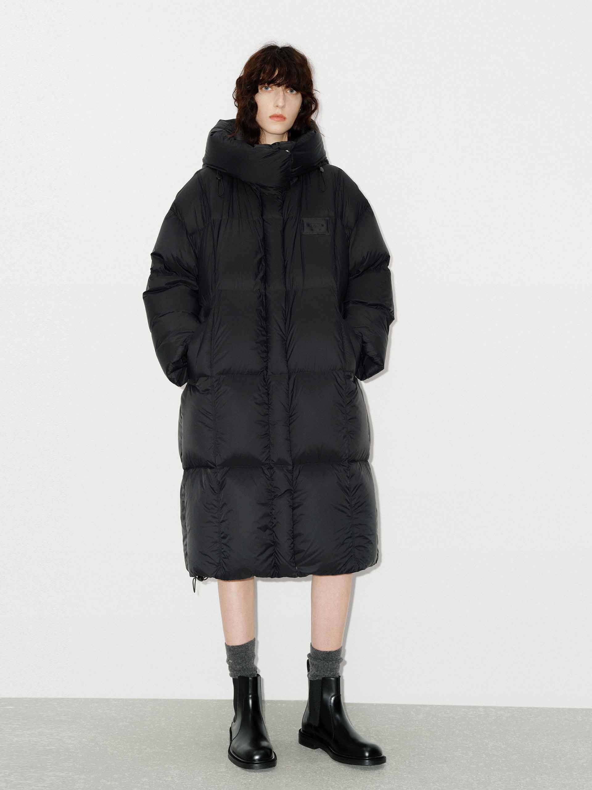 Longline Hooded Down Coat - Image 9