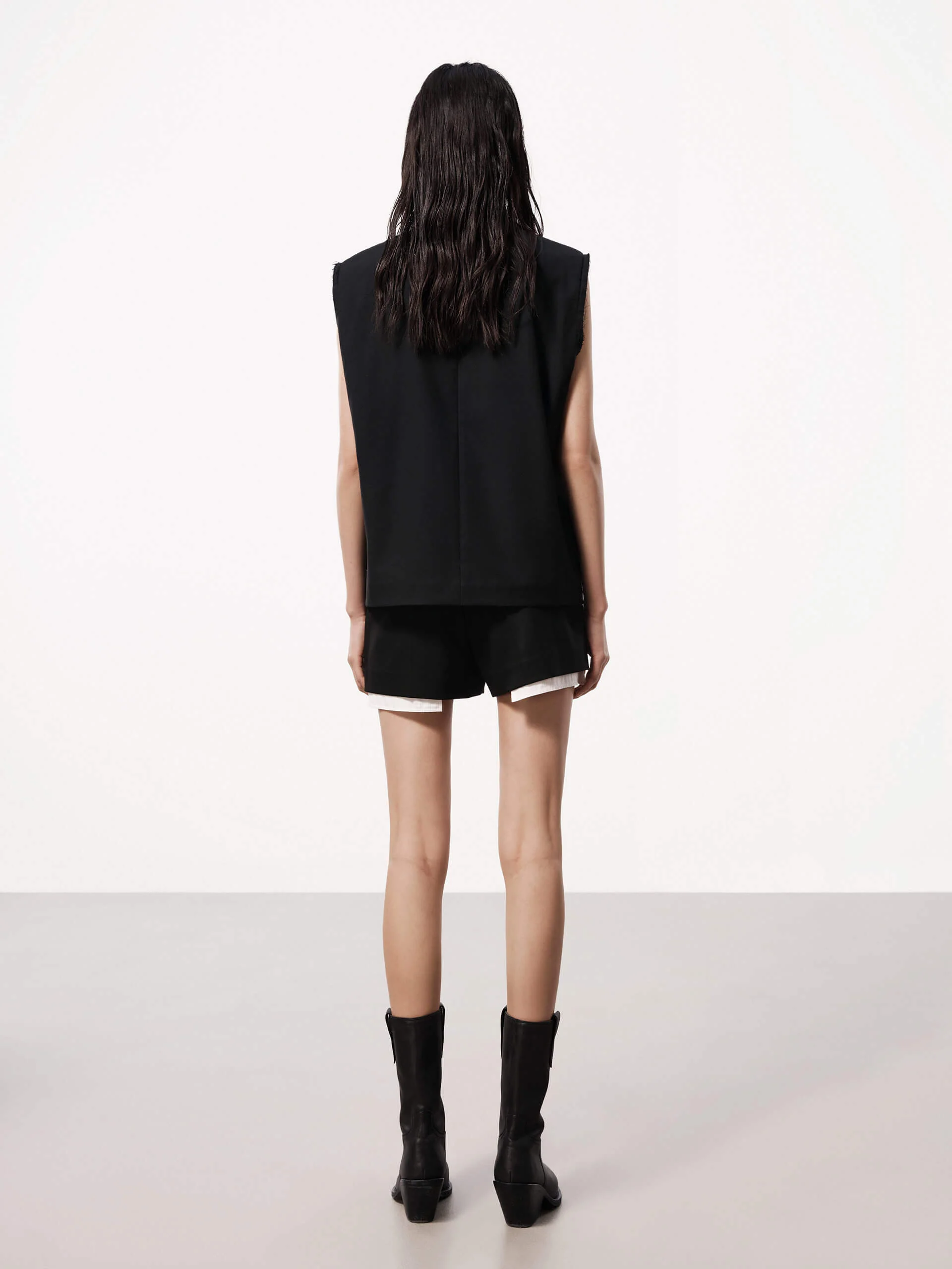 Longline Wool Blend Vest - Image 3