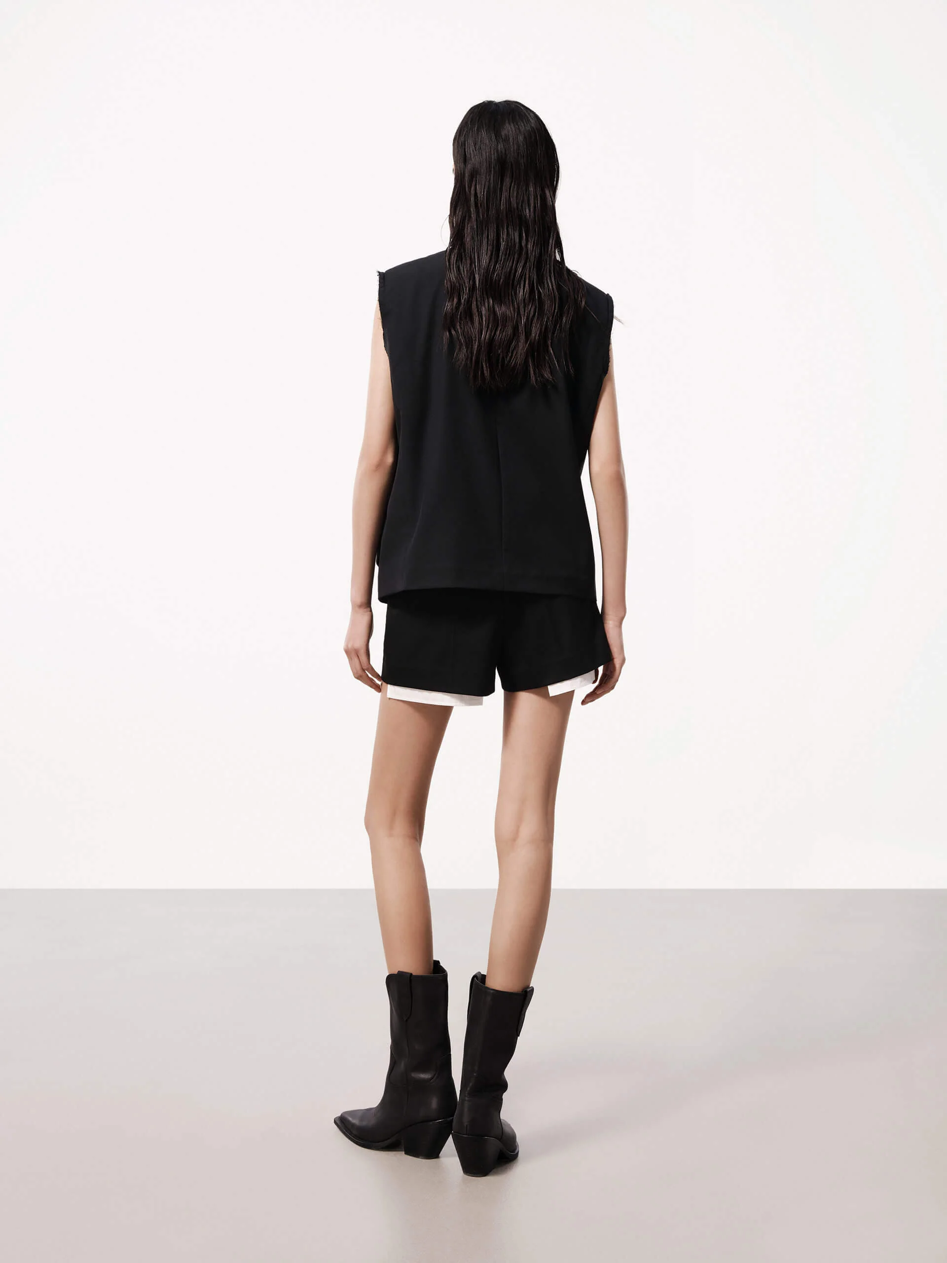 Longline Wool Blend Vest - Image 8