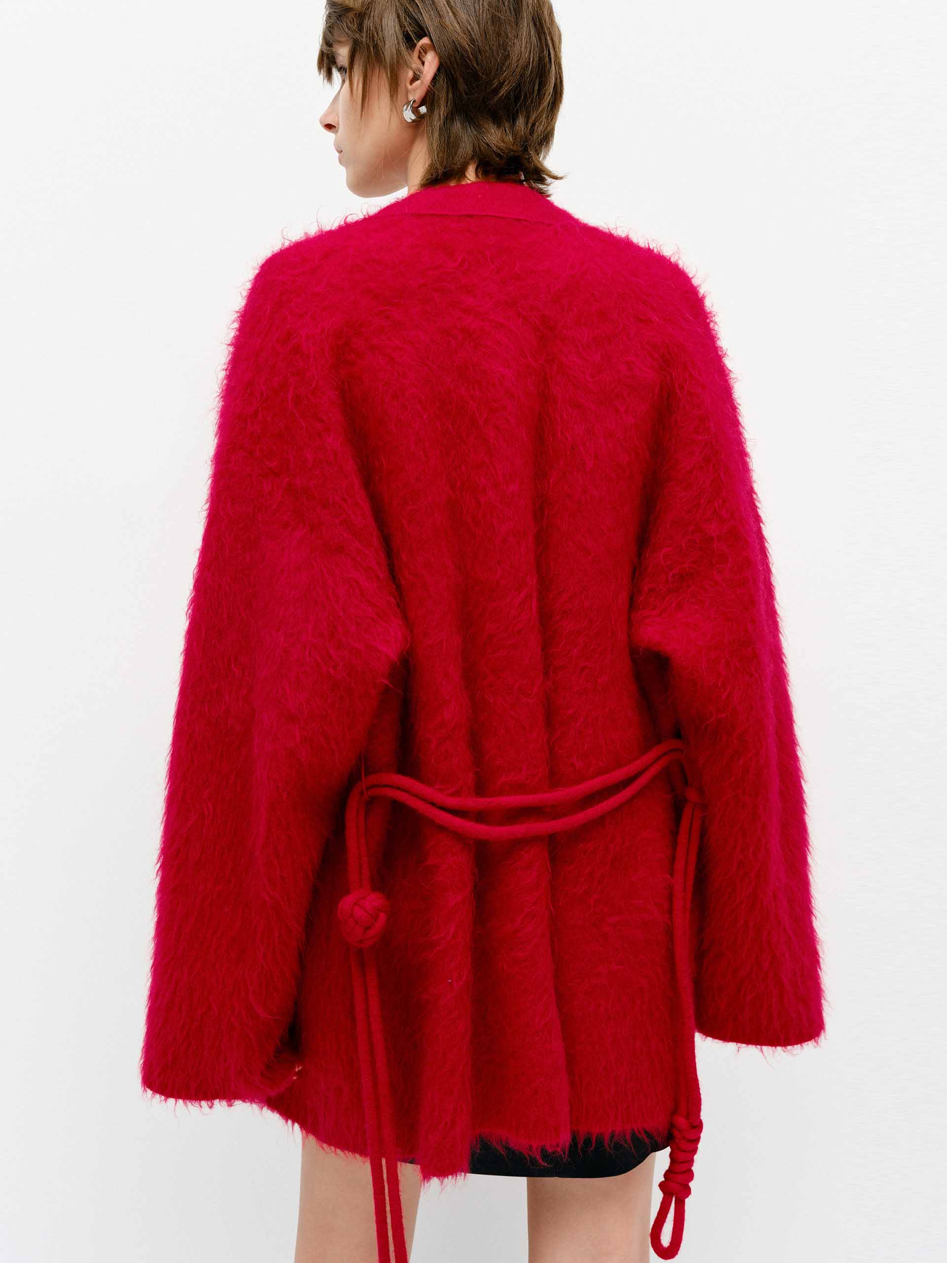 Loose Brushed Cardigan - Image 3