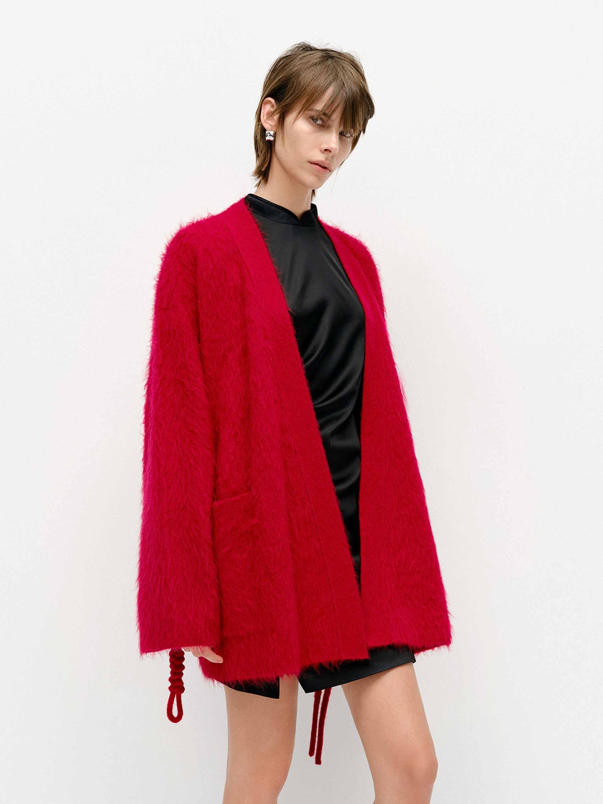 Loose Brushed Cardigan - Image 7