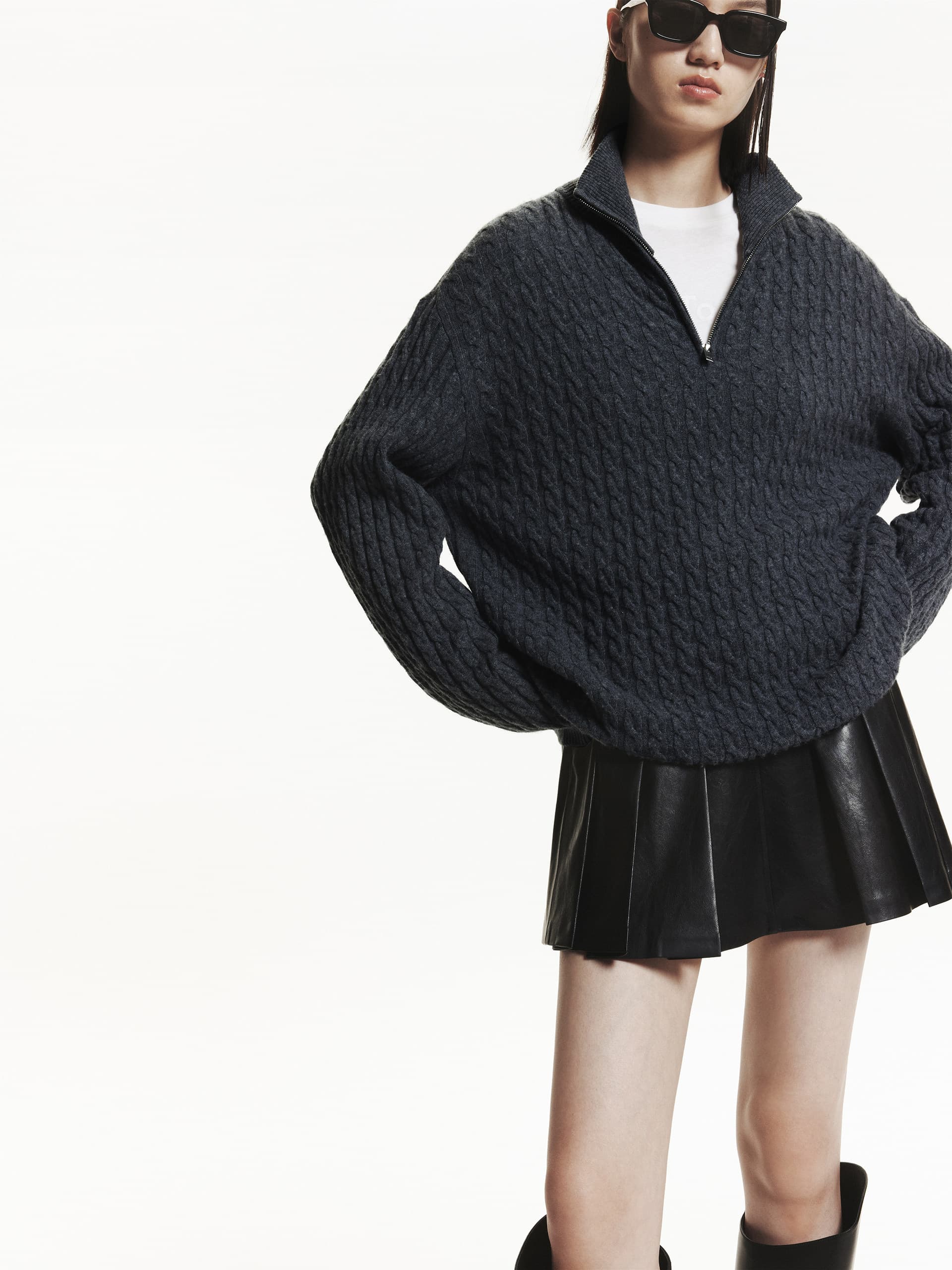 Loose Cable Knit Sweater - Image 10