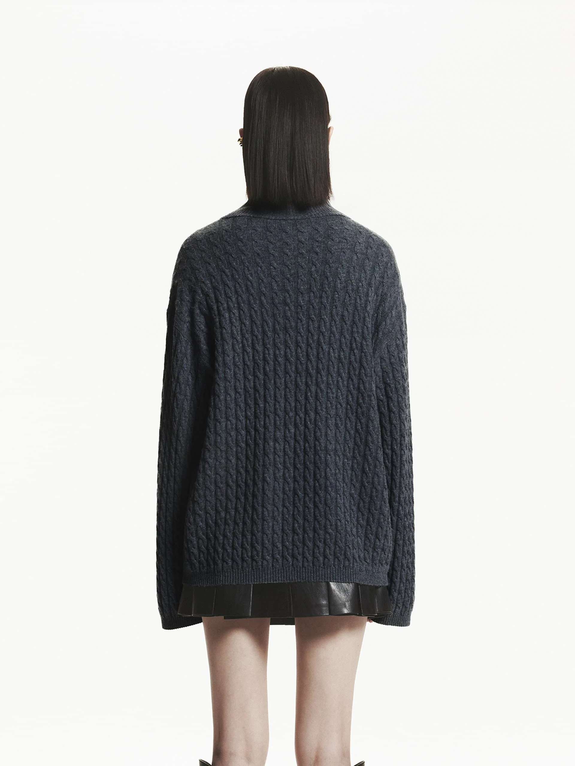 Loose Cable Knit Sweater - Image 11