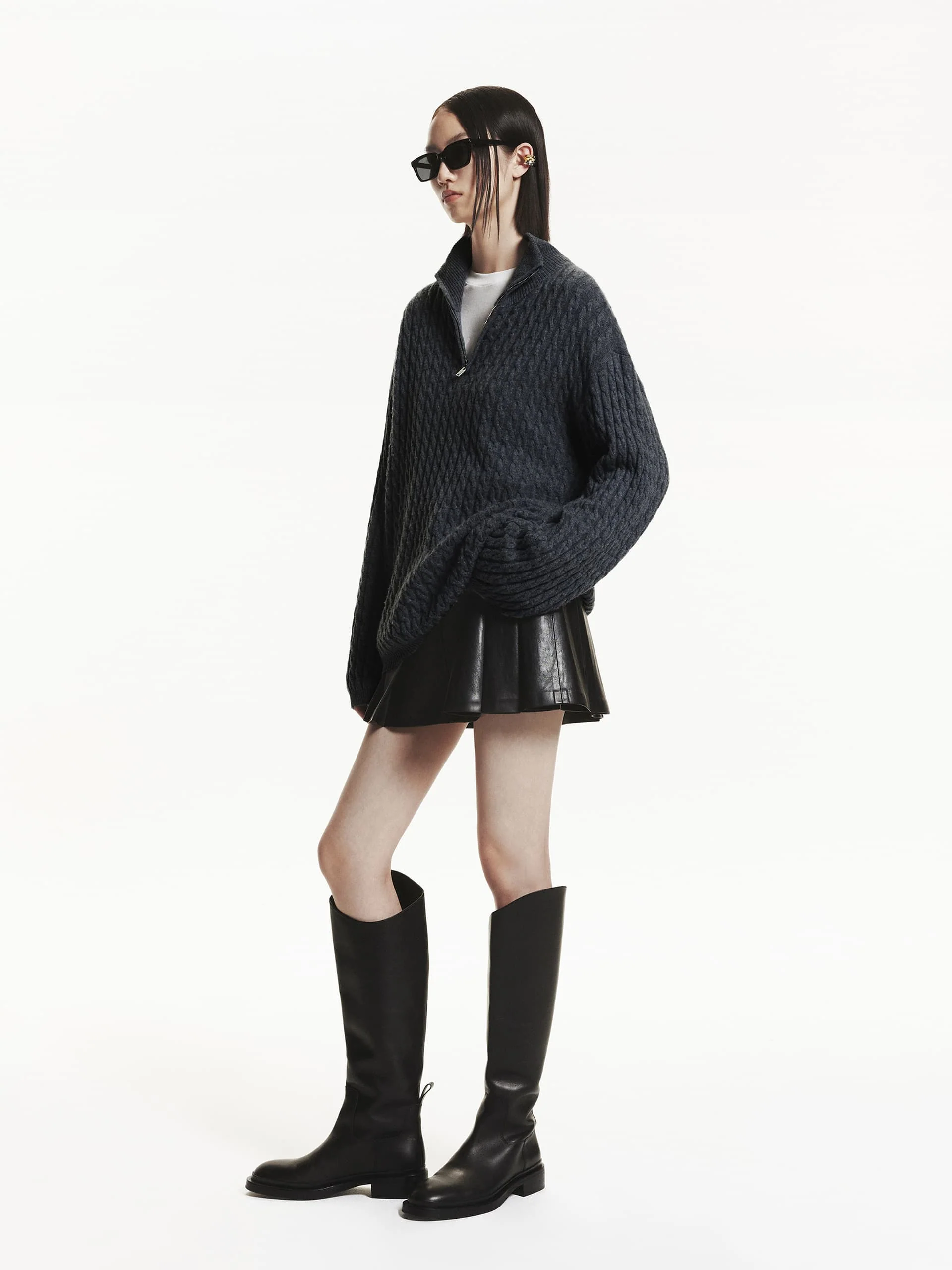 Loose Cable Knit Sweater - Image 12