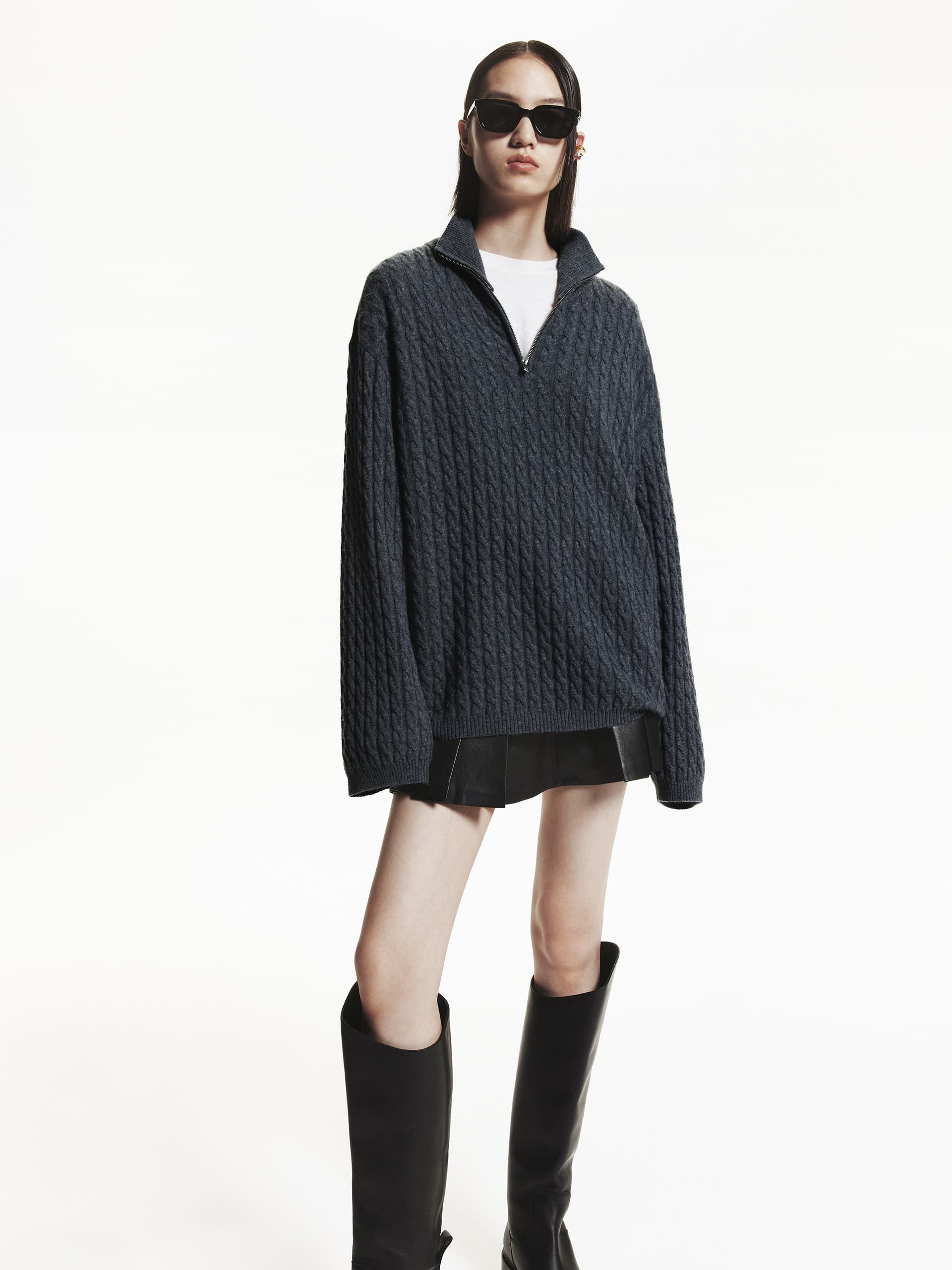 Loose Cable Knit Sweater - Image 14