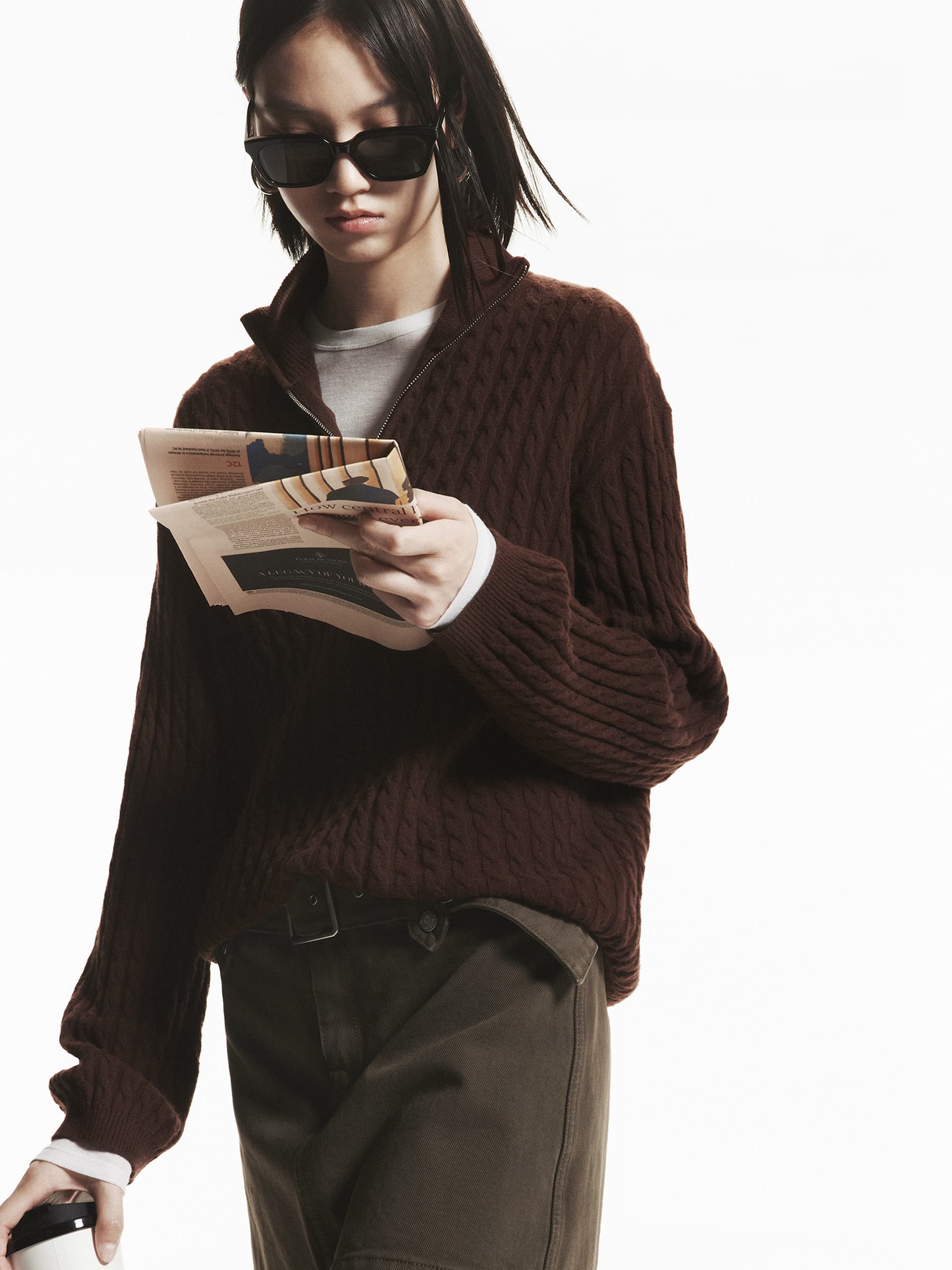 Loose Cable Knit Sweater - Image 7