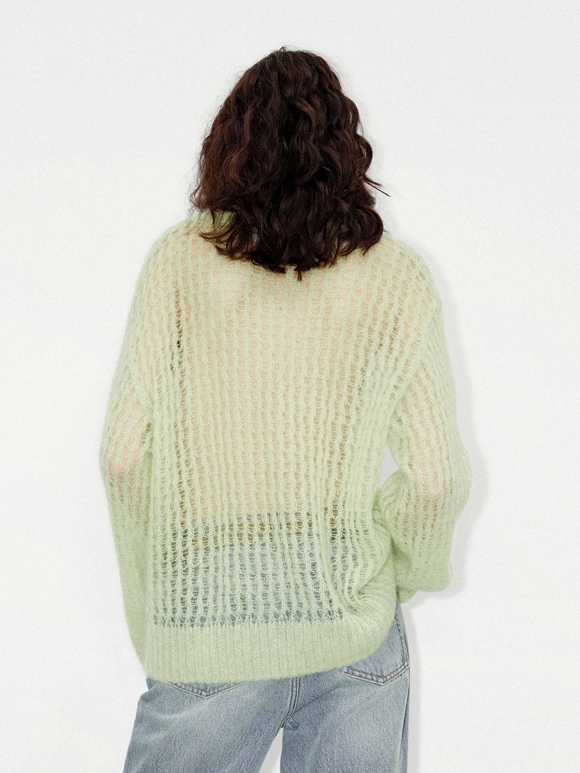 Loose Crochet Knit Sweater - Image 11