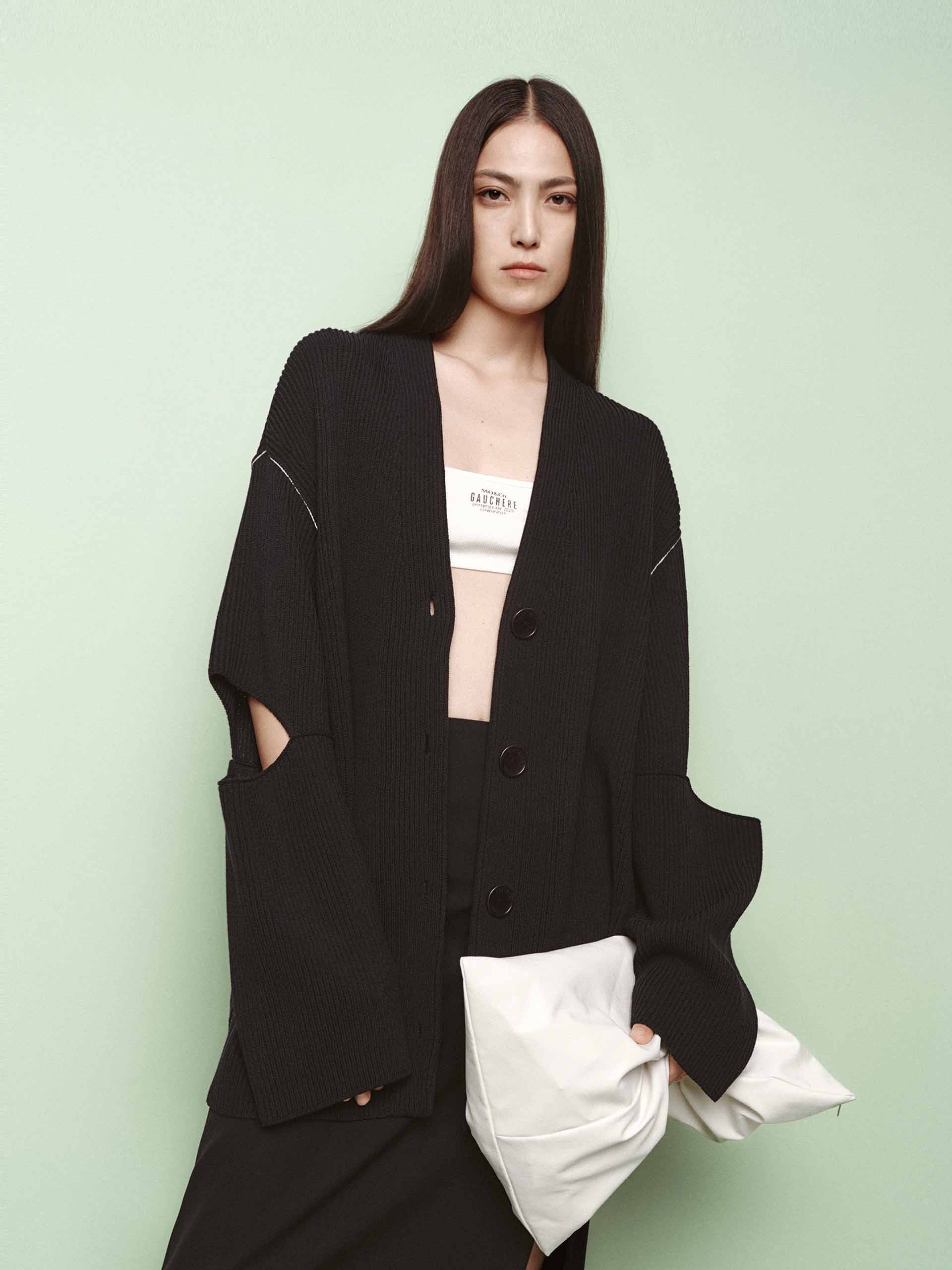 Loose Cutout Sleeve Cardigan - Image 9