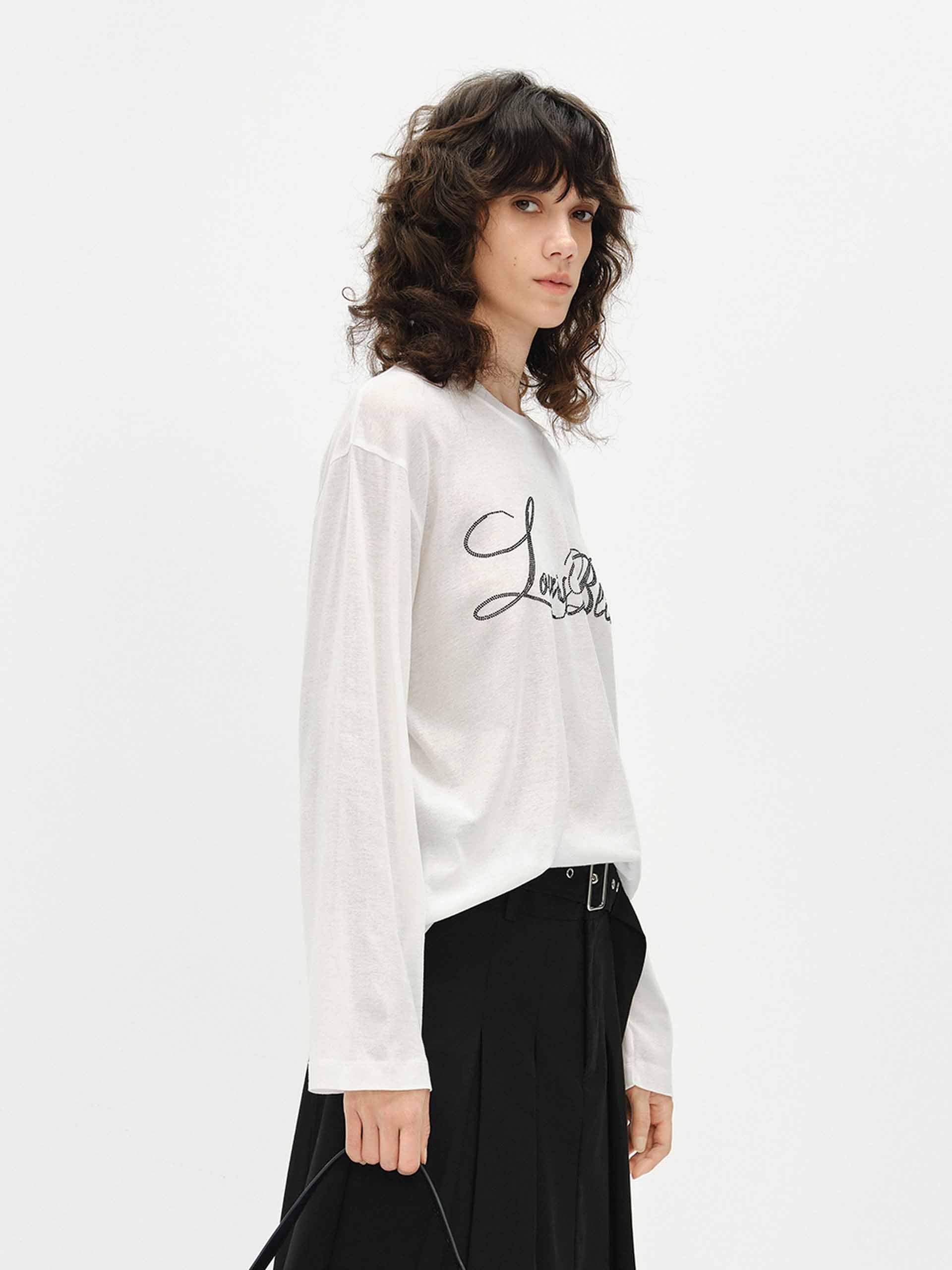 Loose Letter Print T-shirt - Image 13