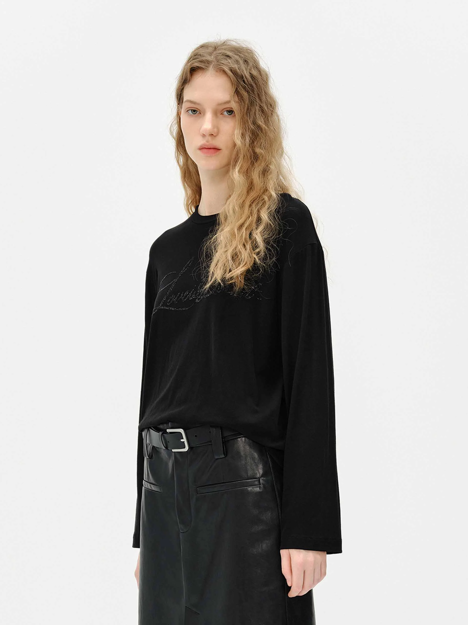 Loose Letter Print T-shirt - Image 8