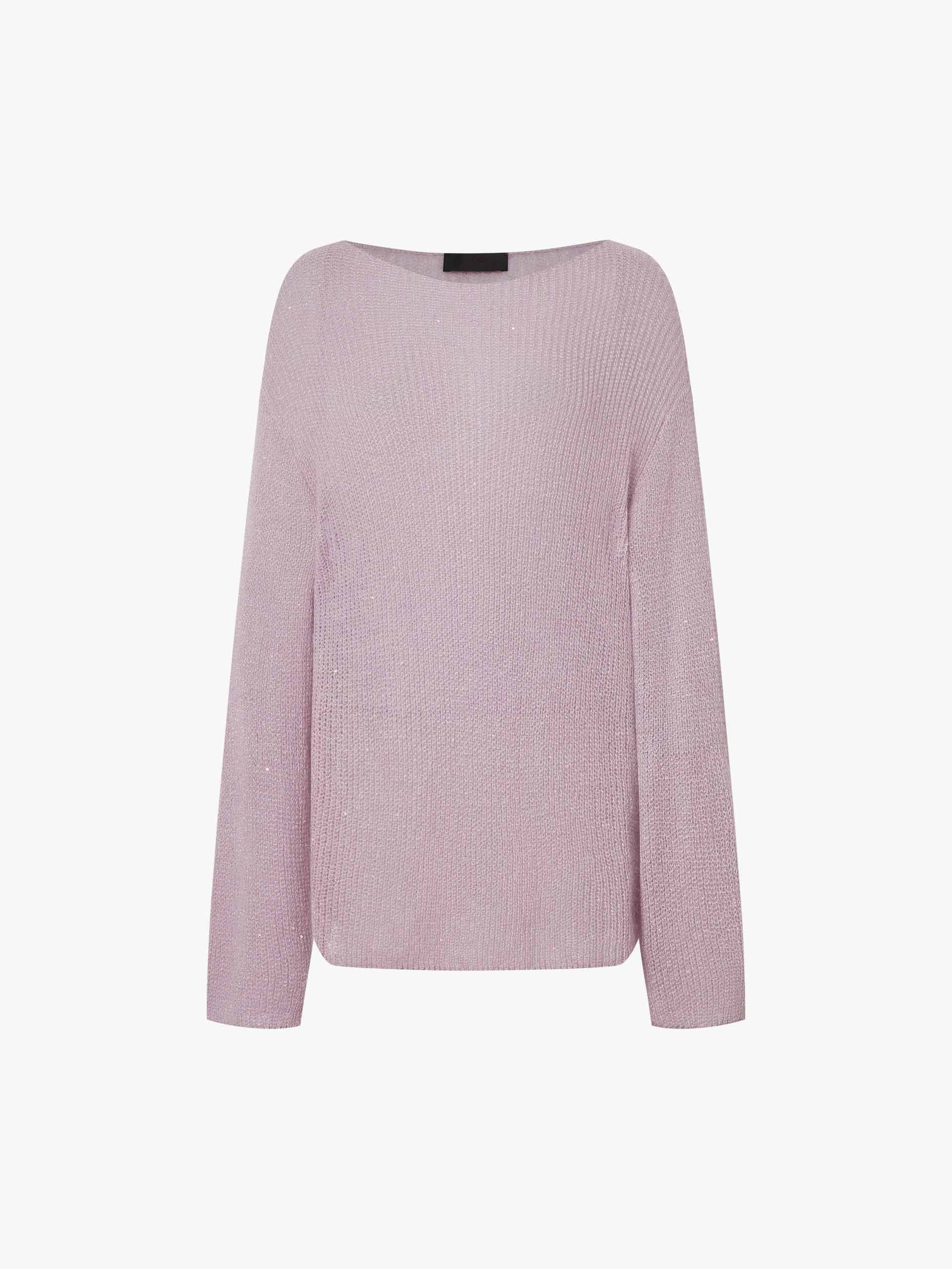 Lurex Boat Neck Knitted Top - Image 13