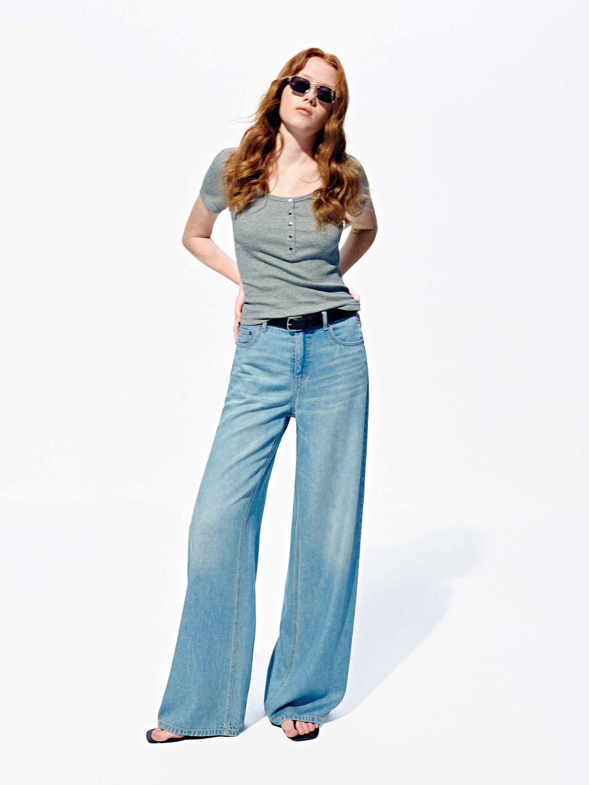 Lyocell Wide-Leg Jeans - Image 2