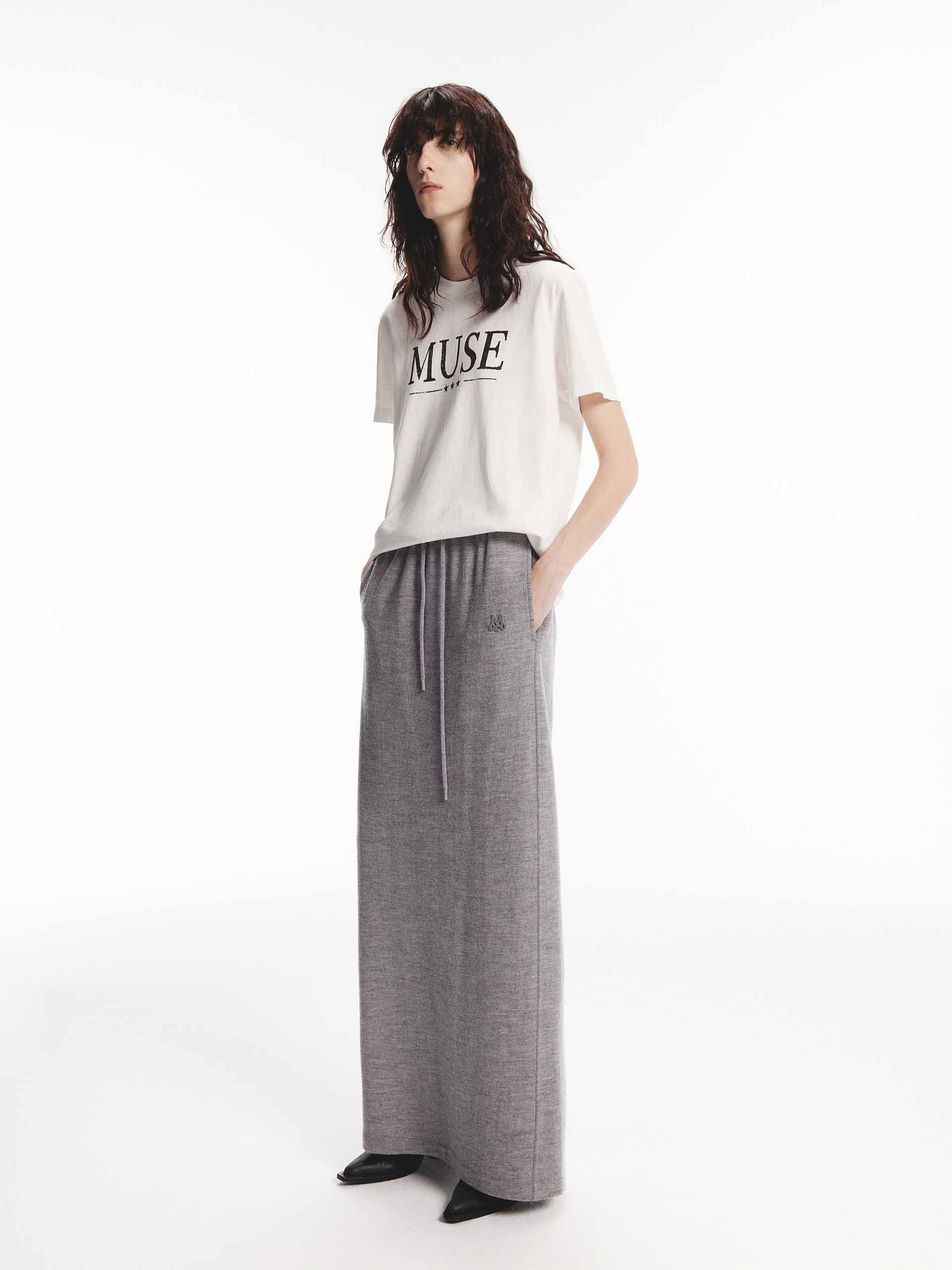 Maxi Length Wool Skirt - Image 2